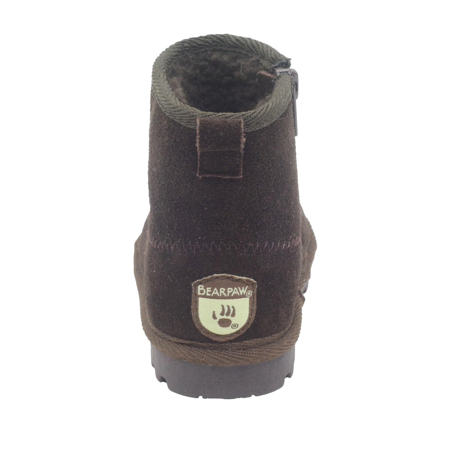 BEARPAW Toddler Suede Winter Boots with Faux-Fur Lining - Chocolate