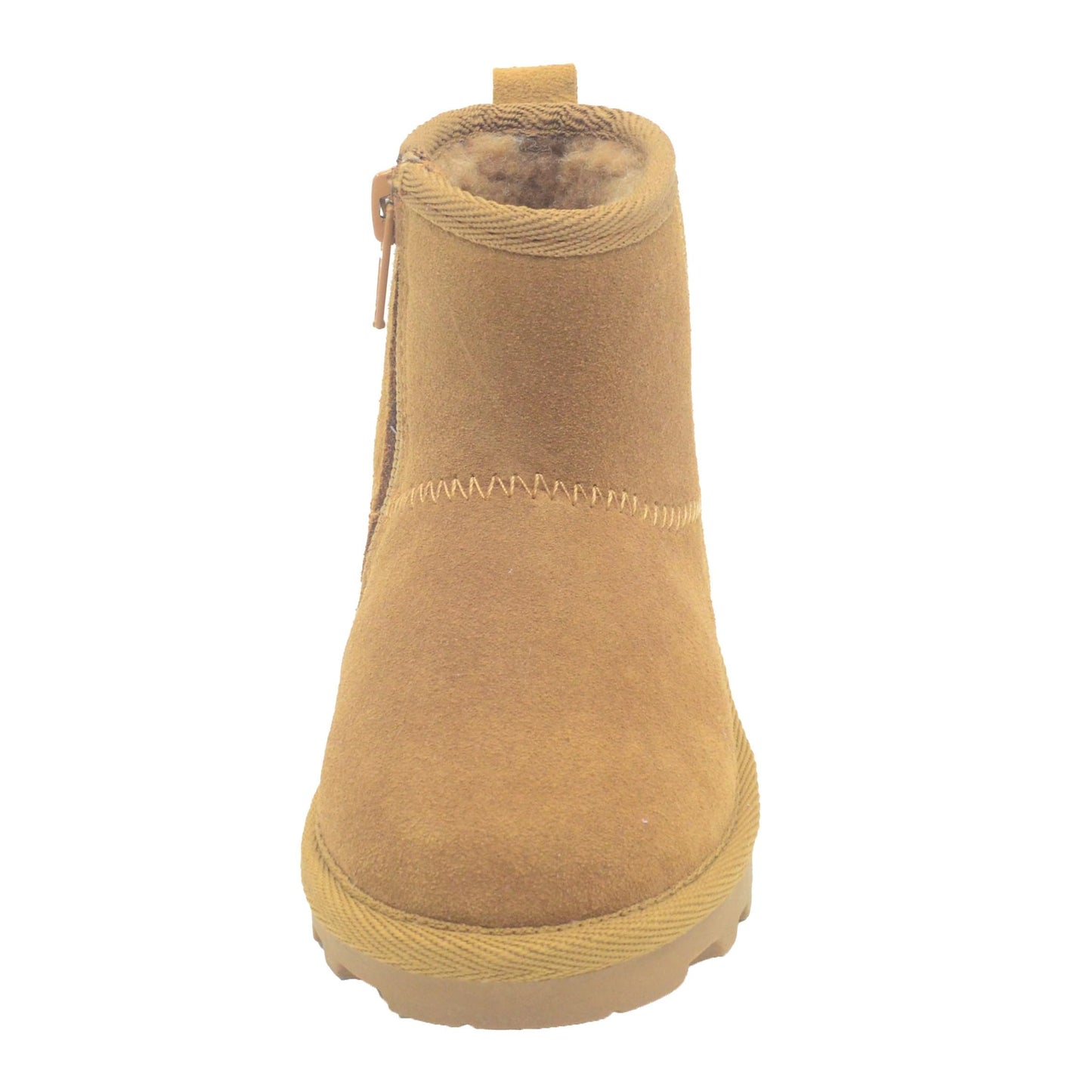 BEARPAW Toddler Suede Winter Boots with Faux-Fur Lining - Chestnut