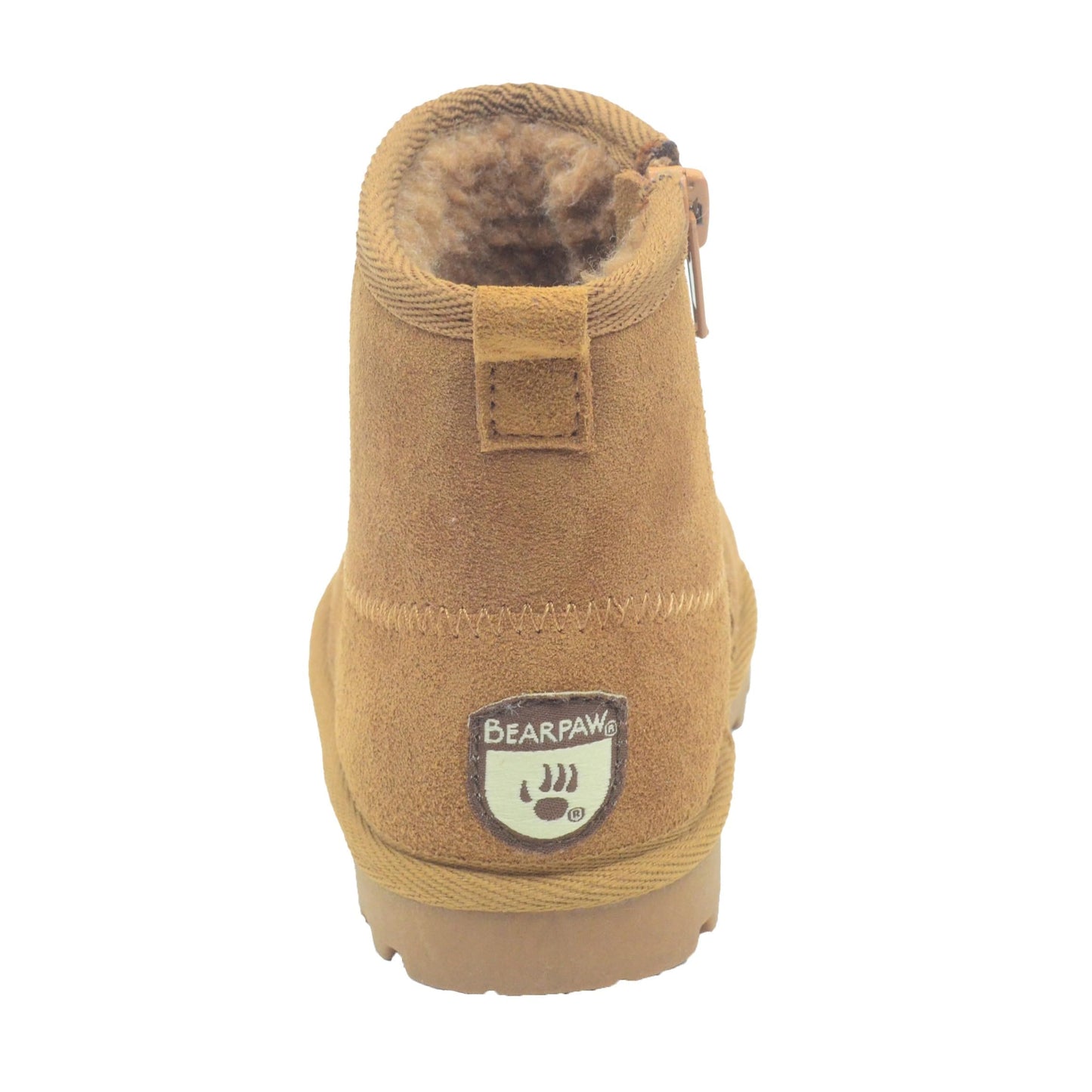 BEARPAW Toddler Suede Winter Boots with Faux-Fur Lining - Chestnut
