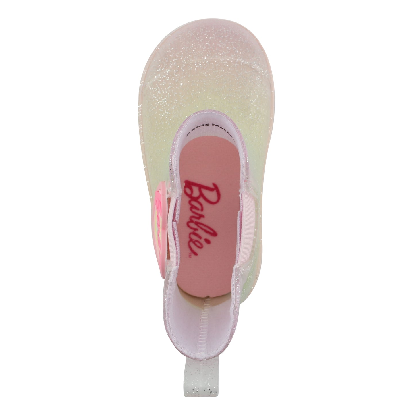 Barbie Toddler Chelsea Rain Boots - Pastel Rainbow Ombre Glitter