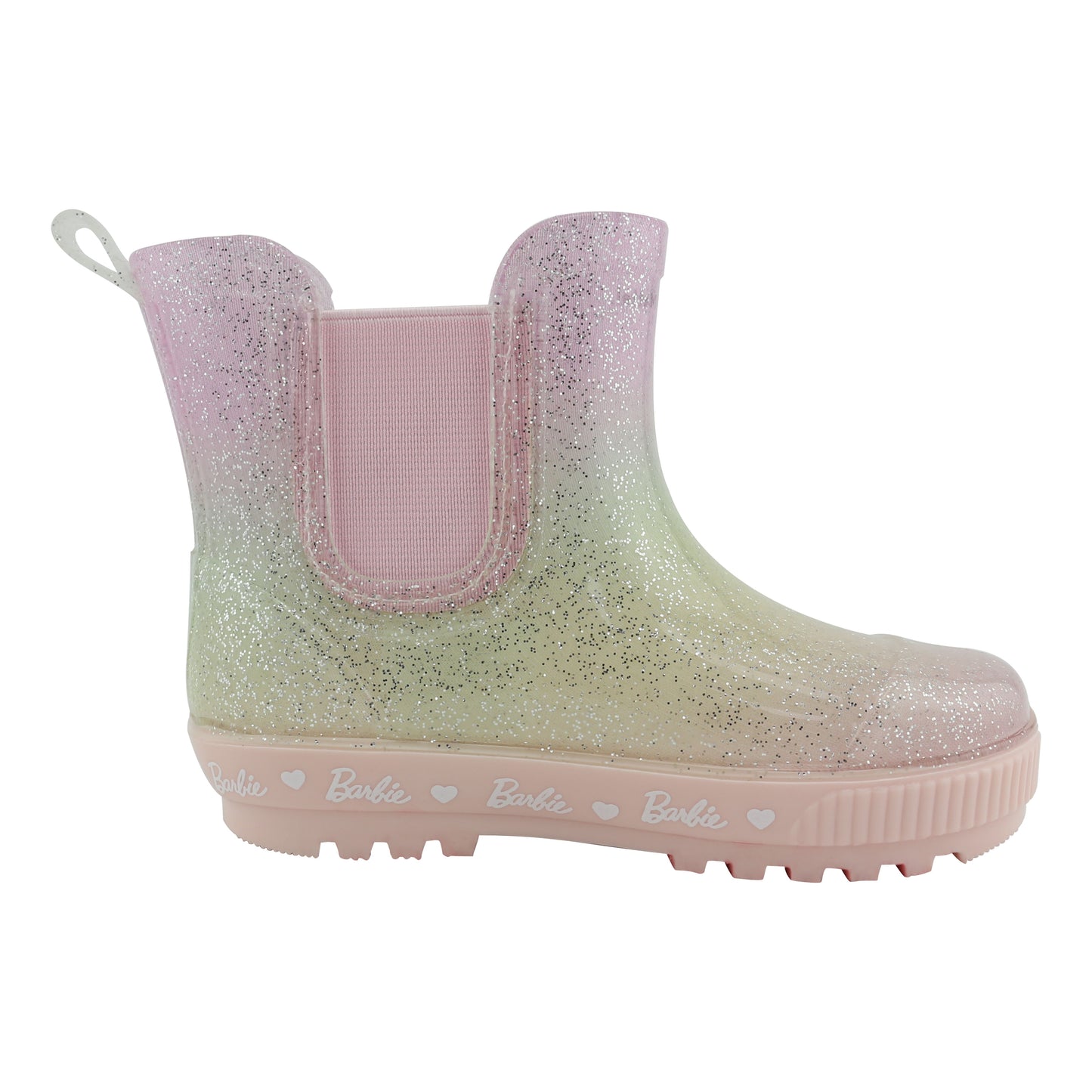 Barbie Toddler Chelsea Rain Boots - Pastel Rainbow Ombre Glitter