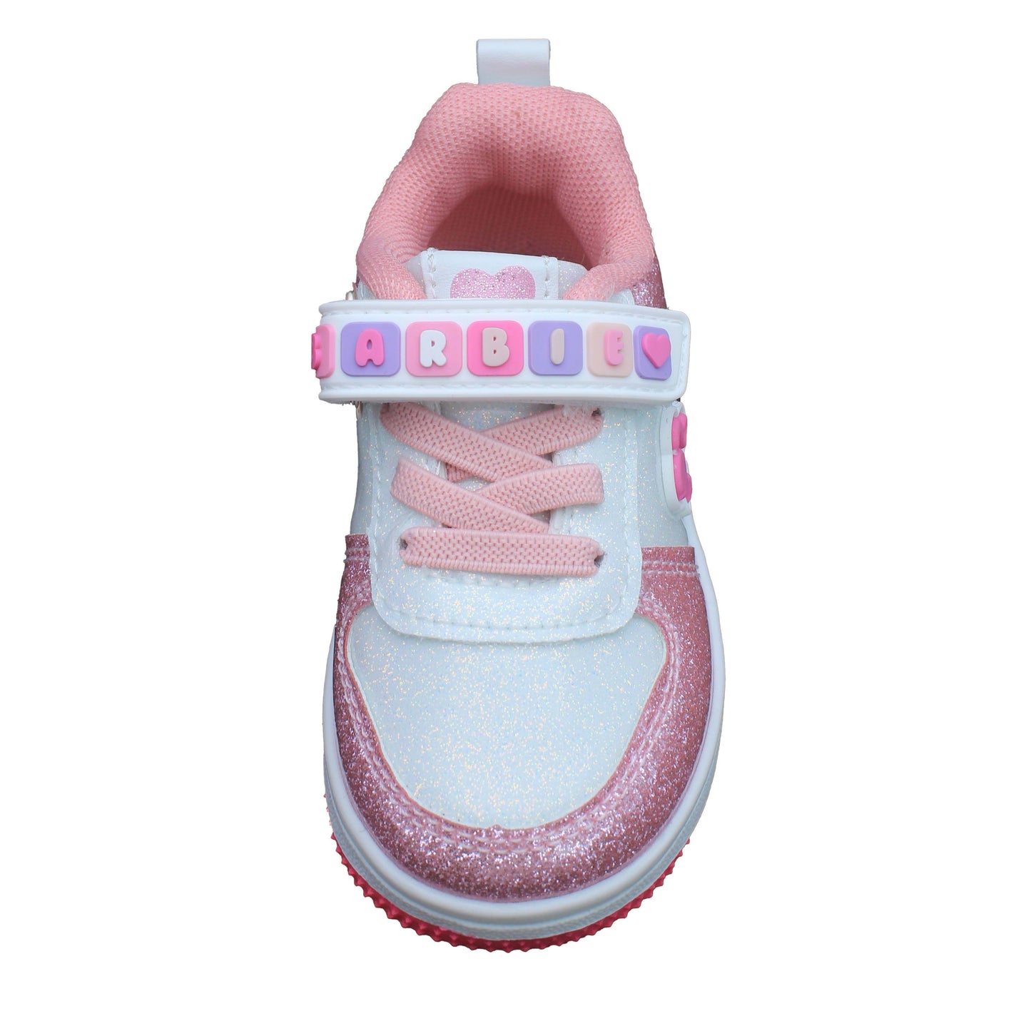 Barbie Toddler Girls' Glitter Sneakers - Pink & White Barbie