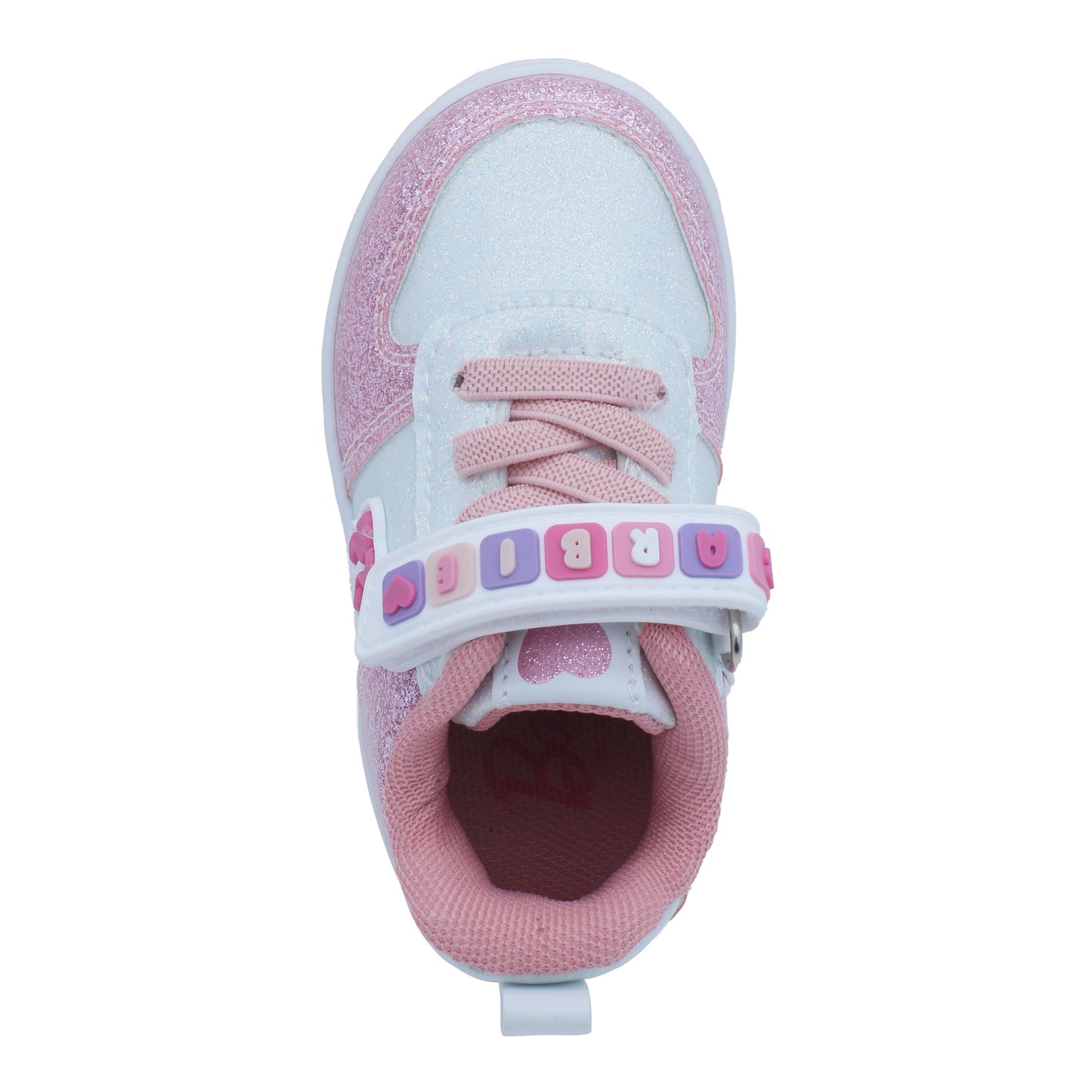 Barbie Toddler Girls' Glitter Sneakers - Pink & White Barbie
