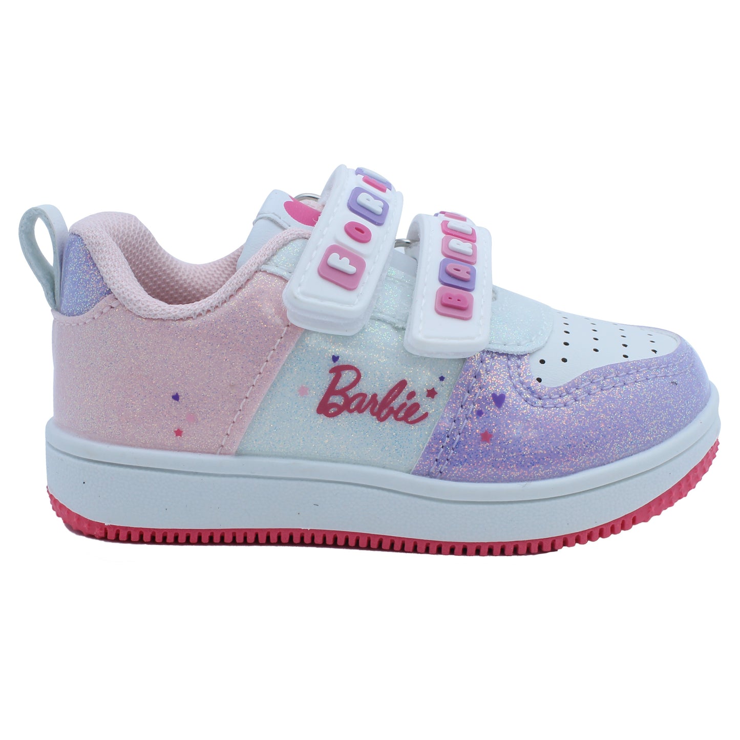 Barbie Toddler Girls' Glitter Sneakers - Pink & Lilac Forever Barbie