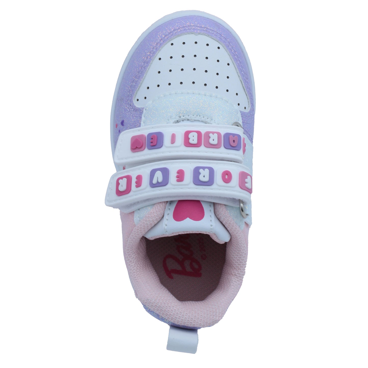Barbie Toddler Girls' Glitter Sneakers - Pink & Lilac Forever Barbie