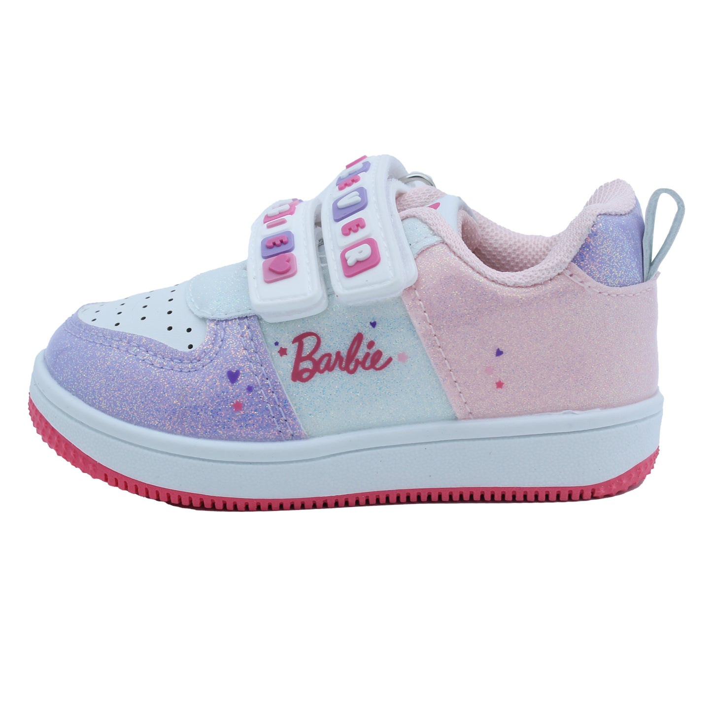 Barbie Toddler Girls' Glitter Sneakers - Pink & Lilac Forever Barbie