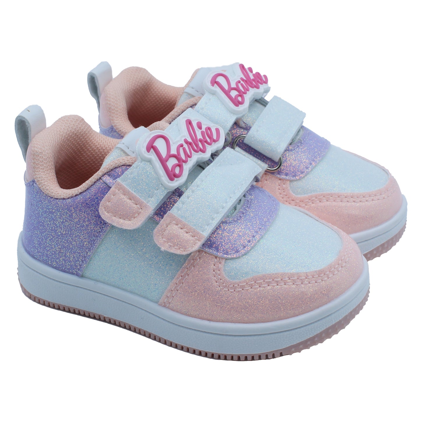 Barbie Toddler Girls' Glitter Sneakers - Pink & Lilac Barbie