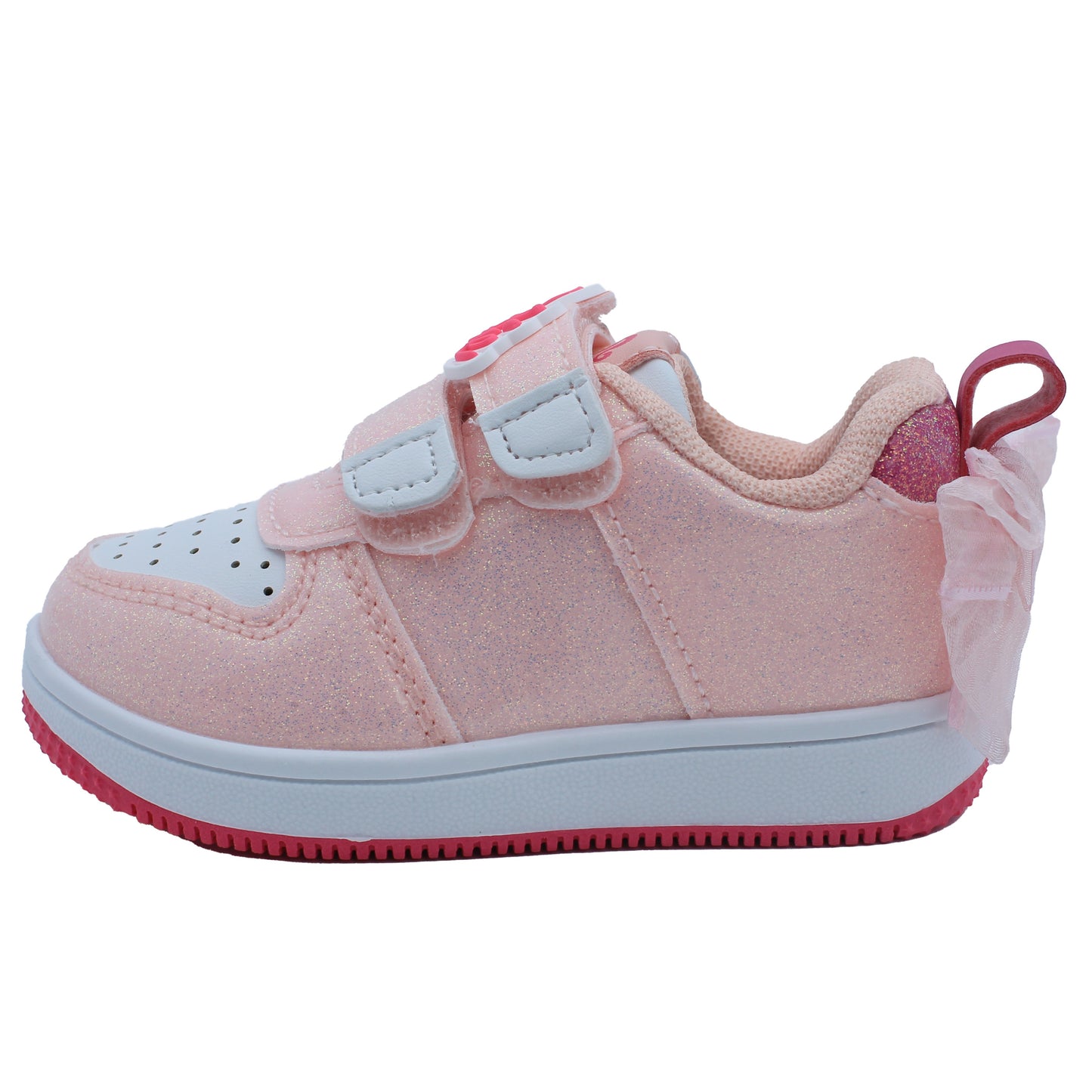 Barbie Toddler Girls' Glitter Sneakers - Pink Barbie with Bow