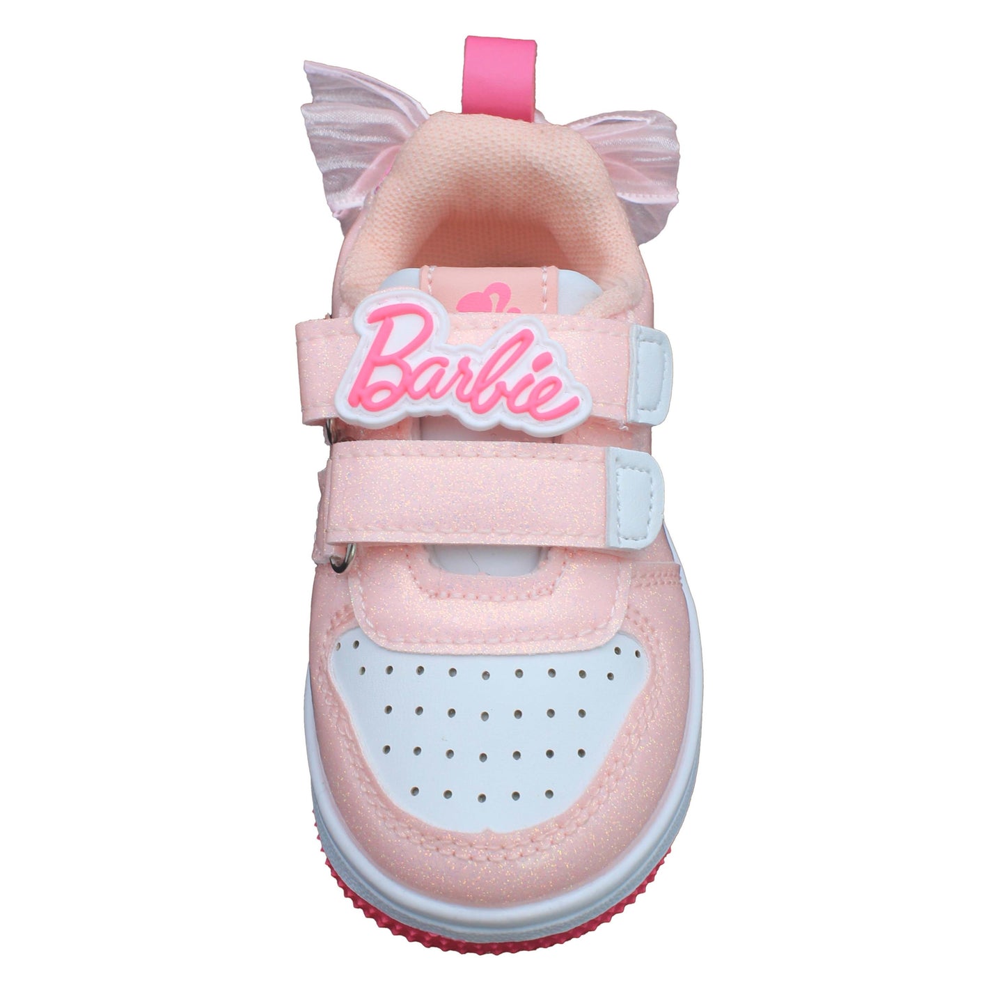 Barbie Toddler Girls' Glitter Sneakers - Pink Barbie with Bow