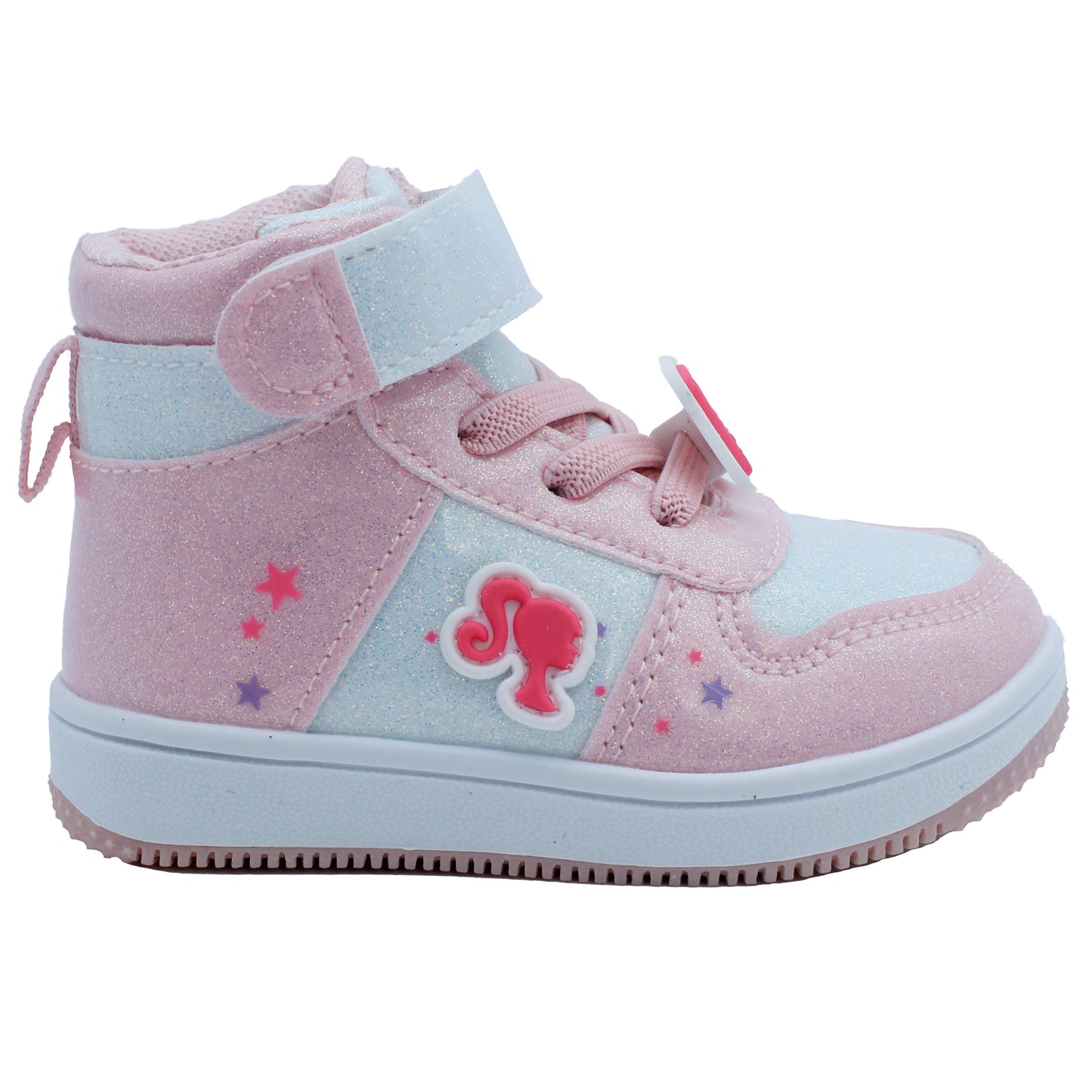 Barbie Toddler Girls' High-Top Sneakers - Light Pink Glitter Barbie