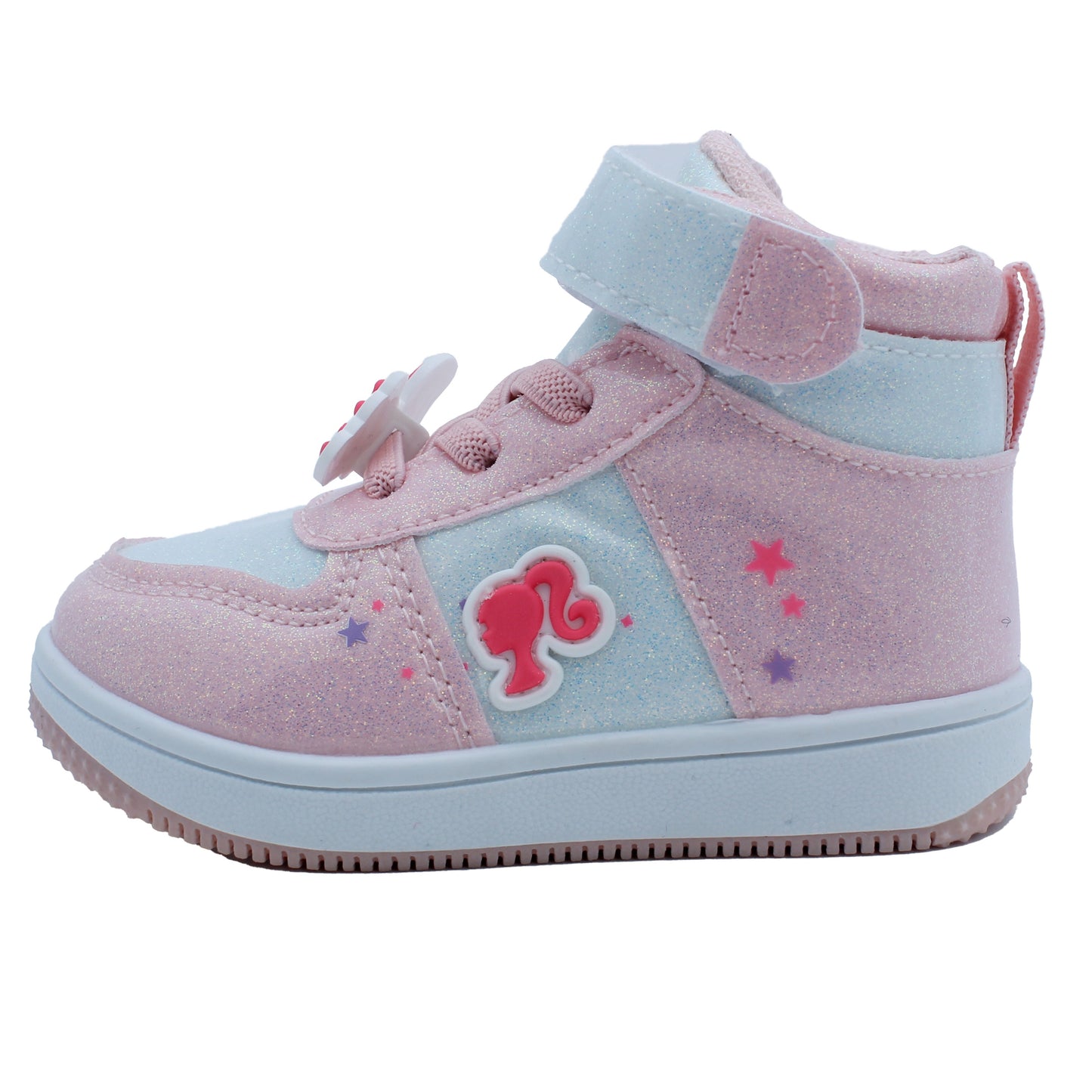 Barbie Toddler Girls' High-Top Sneakers - Light Pink Glitter Barbie