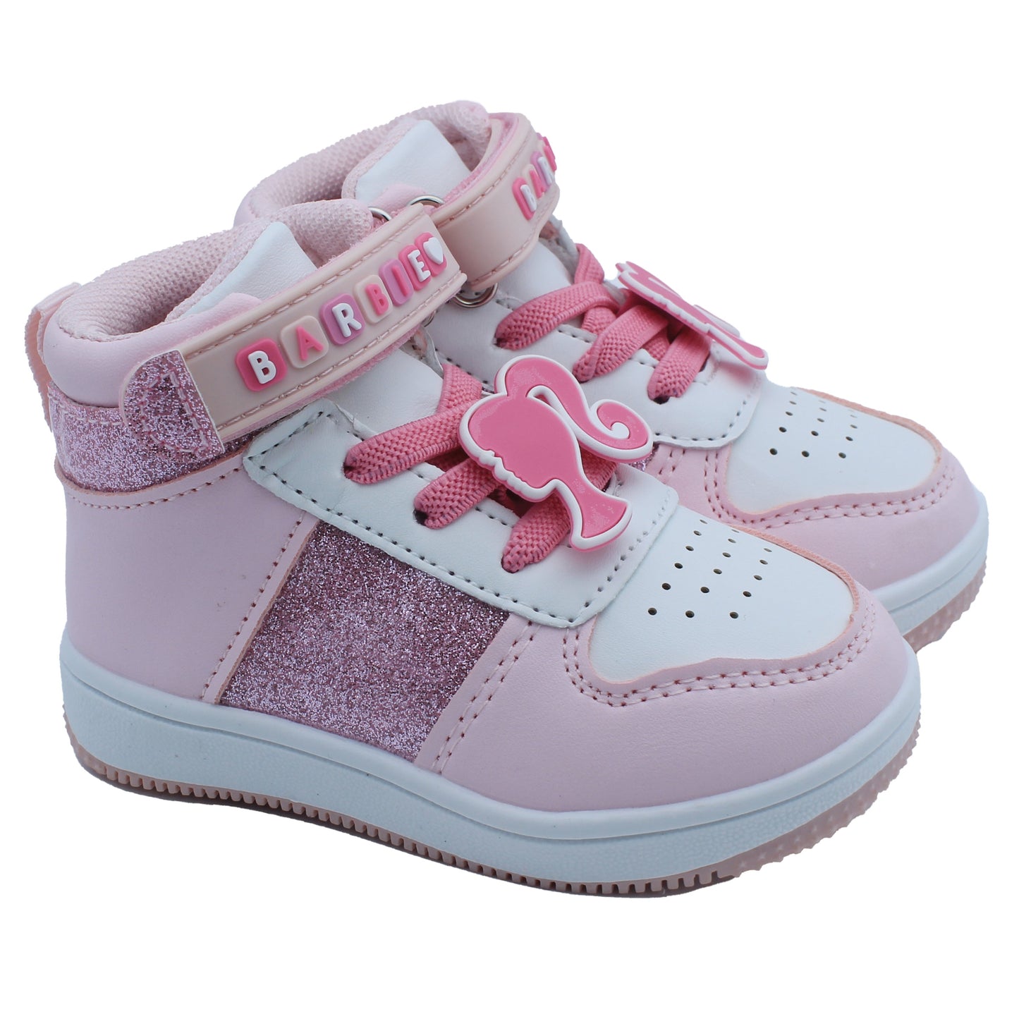 Barbie Toddler Girls' High-Top Sneakers - Pink Glitter Barbie