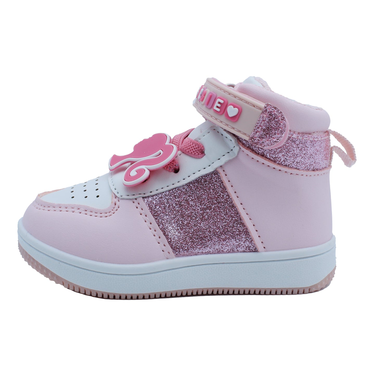 Barbie Toddler Girls' High-Top Sneakers - Pink Glitter Barbie