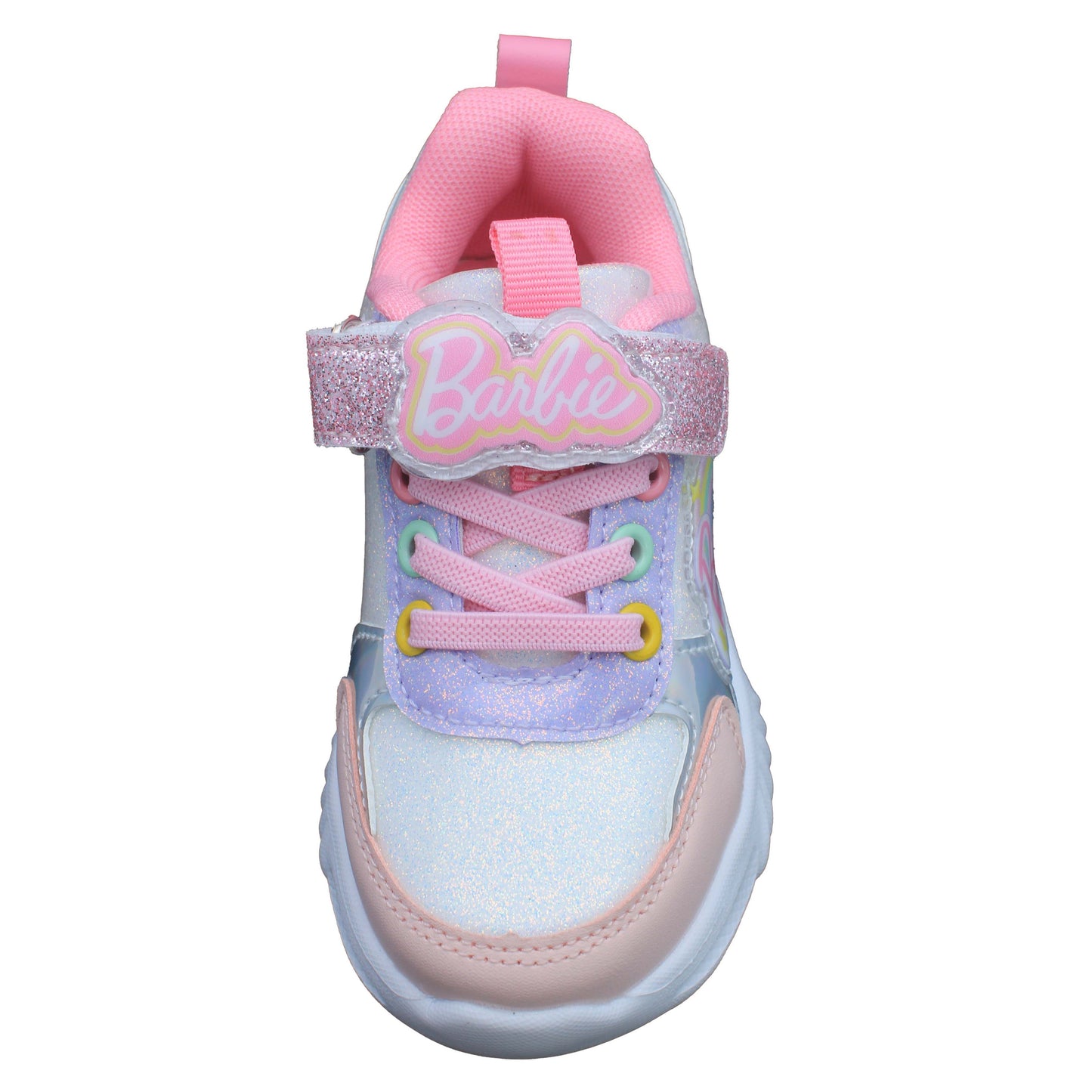 Barbie Toddler Girls' Light-Up Sneakers - Pastel Rainbow
