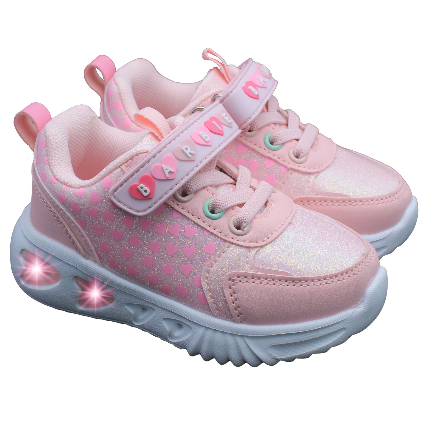 Barbie Toddler Girls' Light-Up Sneakers - Light Pink