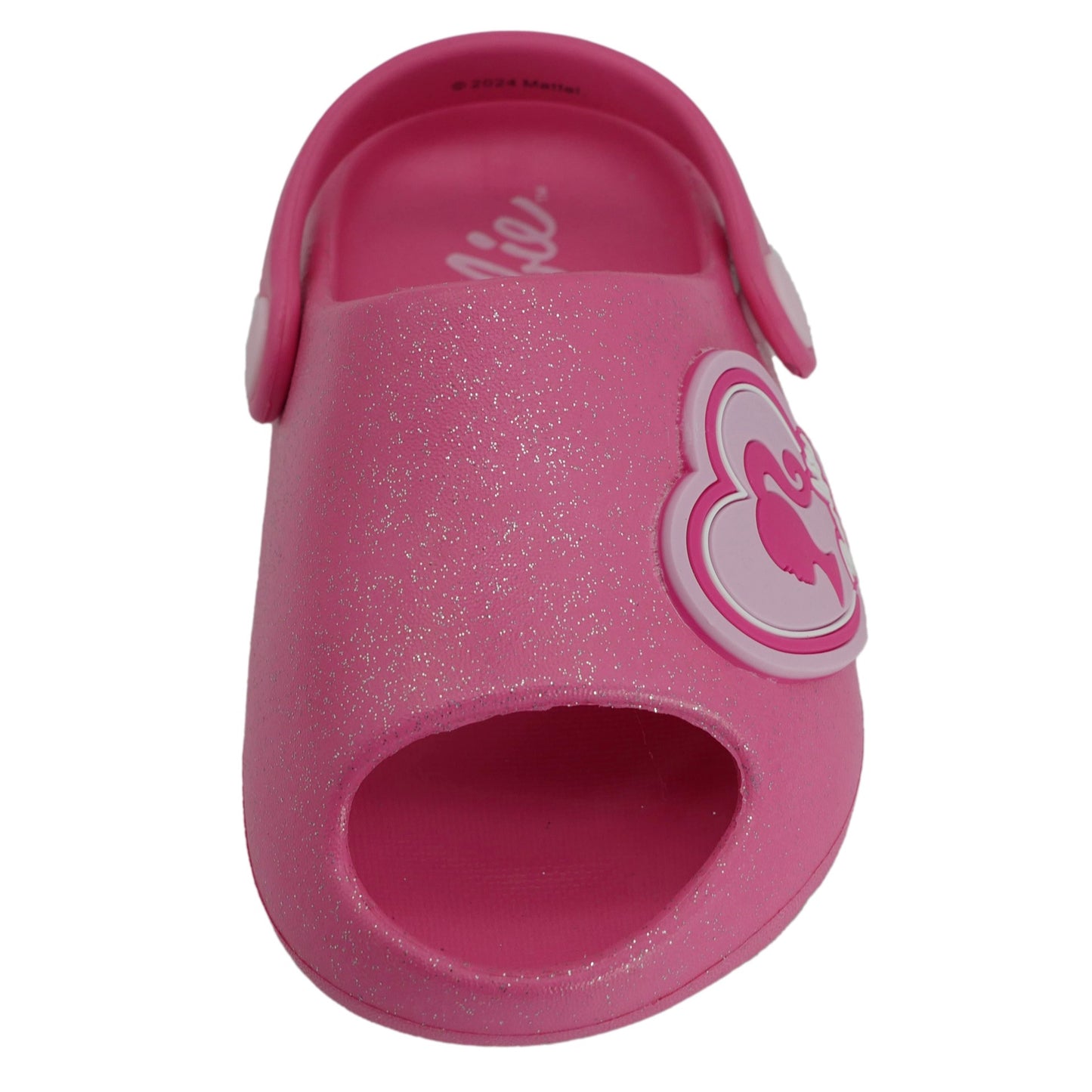 Barbie Toddler Girls' Cloud Slides - Hot Pink Glitter