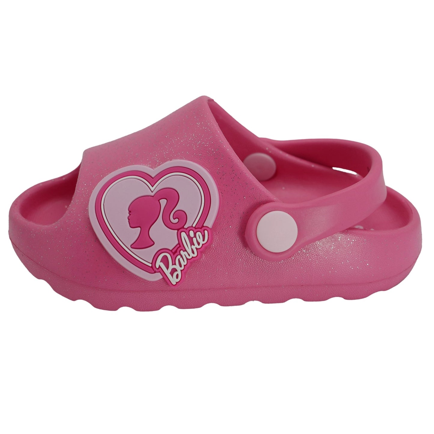 Barbie Toddler Girls' Cloud Slides - Hot Pink Glitter
