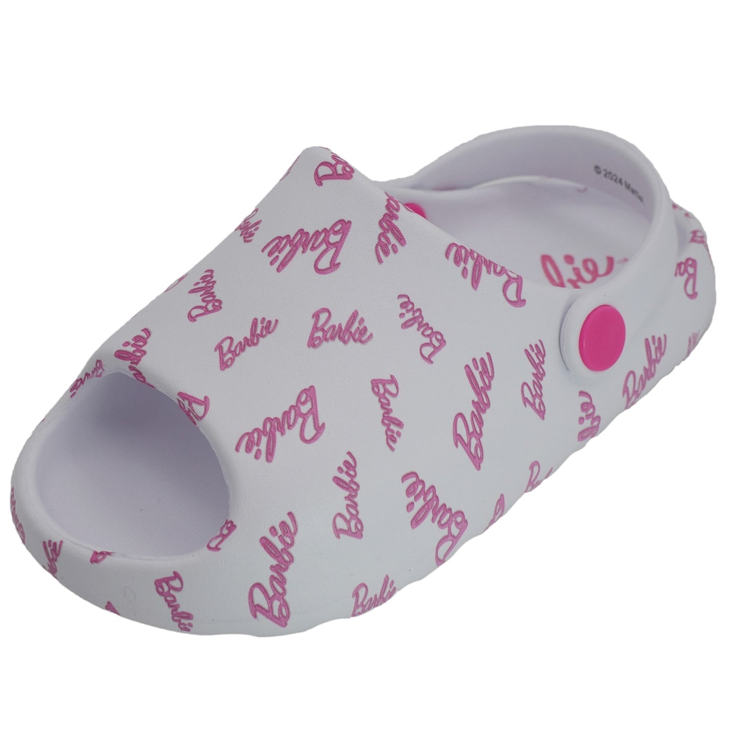 Barbie Toddler Girls' Cloud Slides - White