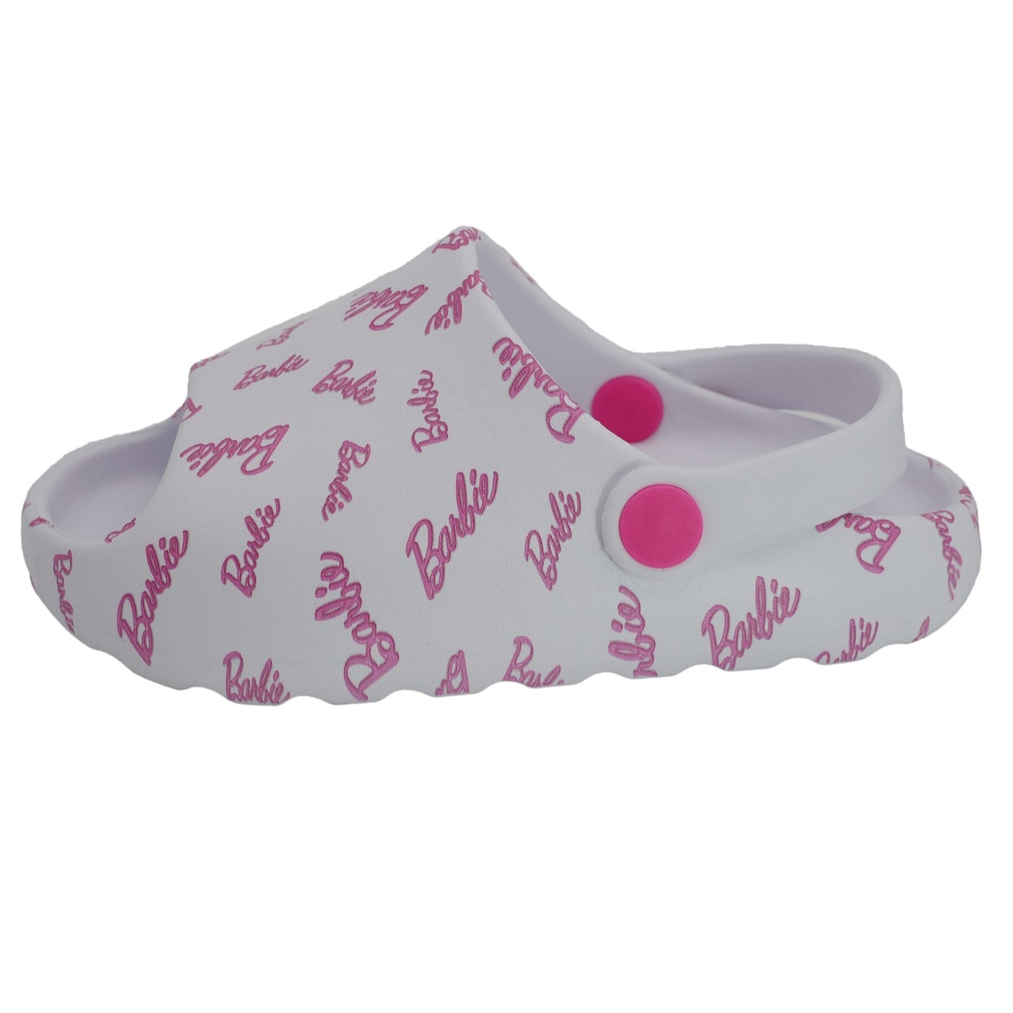 Barbie Toddler Girls' Cloud Slides - White