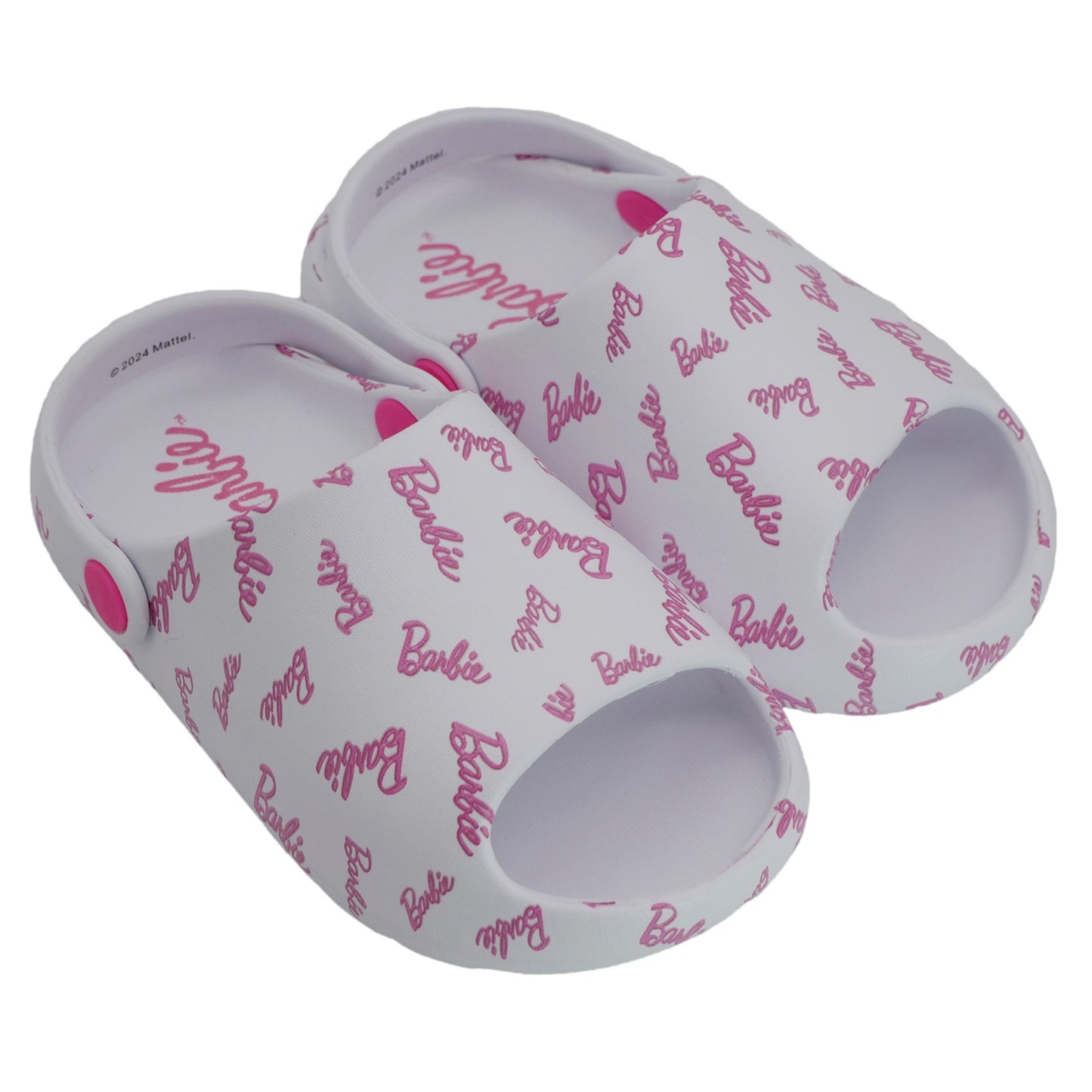 Barbie Toddler Girls' Cloud Slides - White