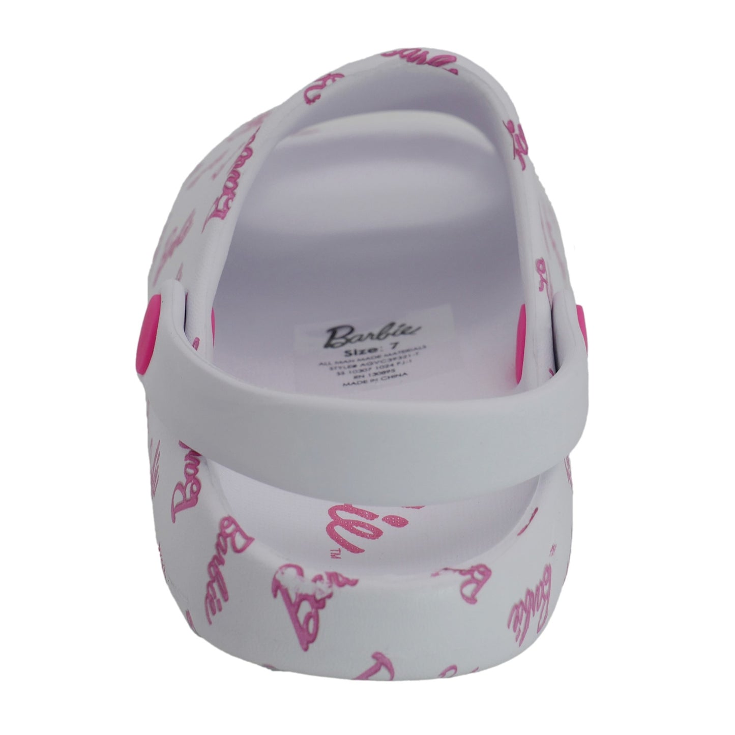 Barbie Toddler Girls' Cloud Slides - White