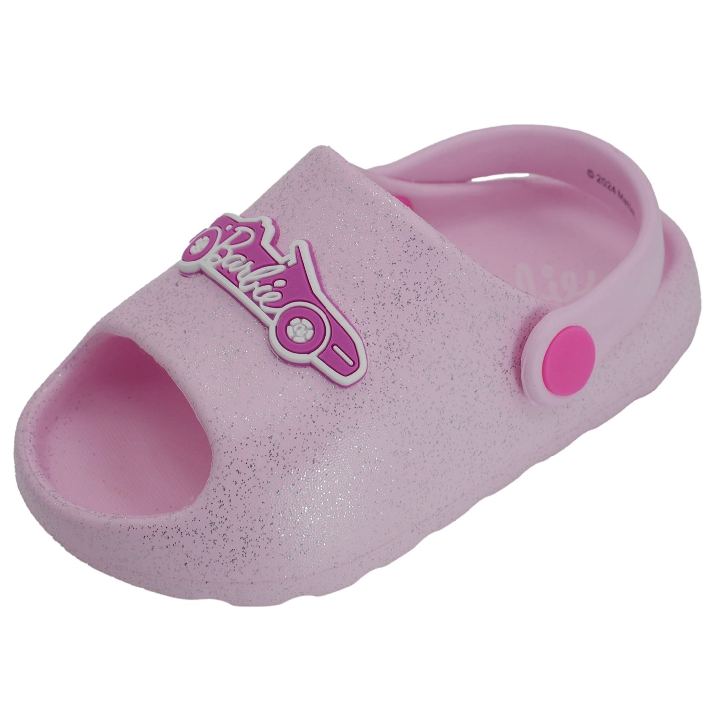 Barbie Toddler Girls' Cloud Slides - Barbie Light Pink Glitter