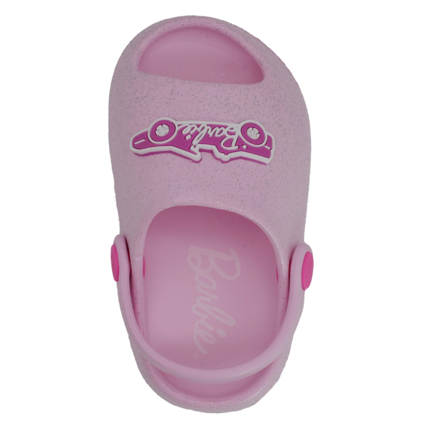 Barbie Toddler Girls' Cloud Slides - Barbie Light Pink Glitter
