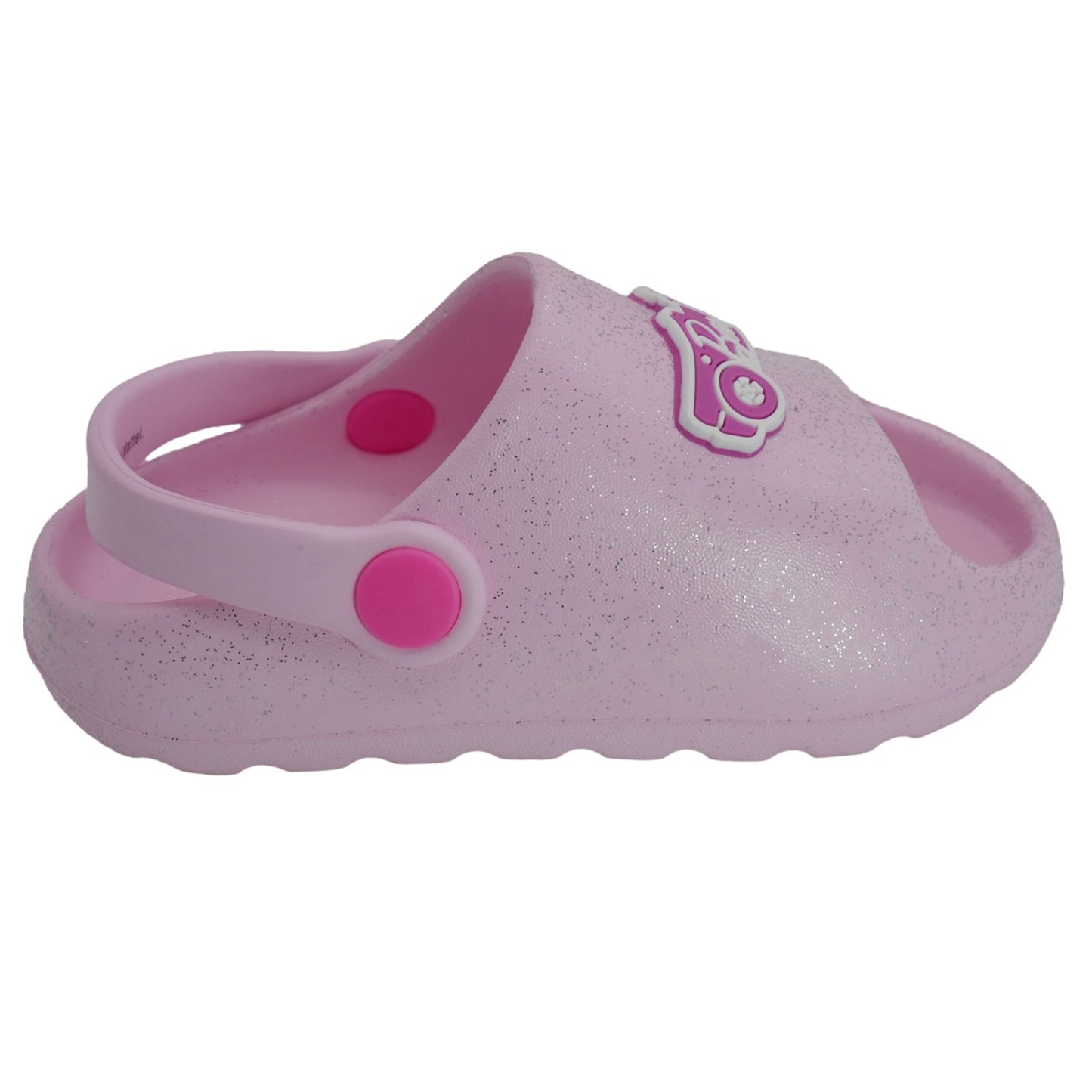 Barbie Toddler Girls' Cloud Slides - Barbie Light Pink Glitter