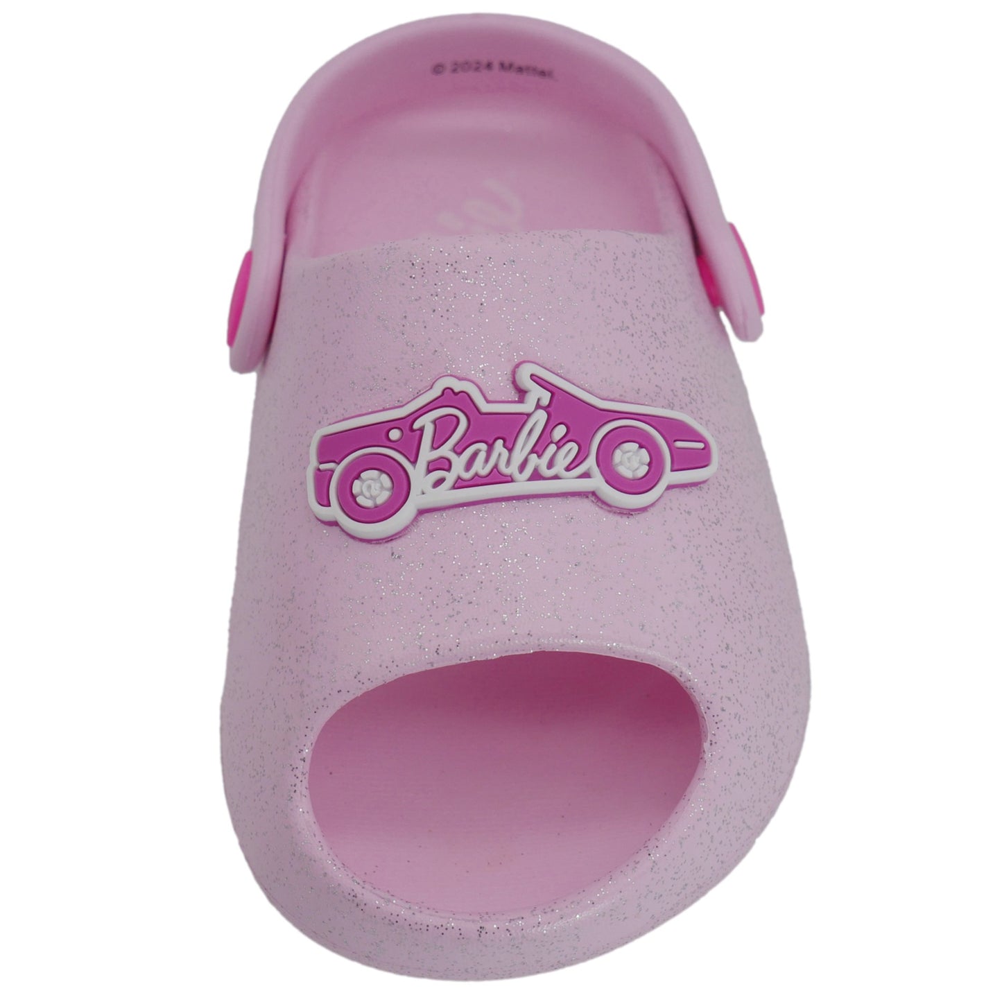 Barbie Toddler Girls' Cloud Slides - Barbie Light Pink Glitter