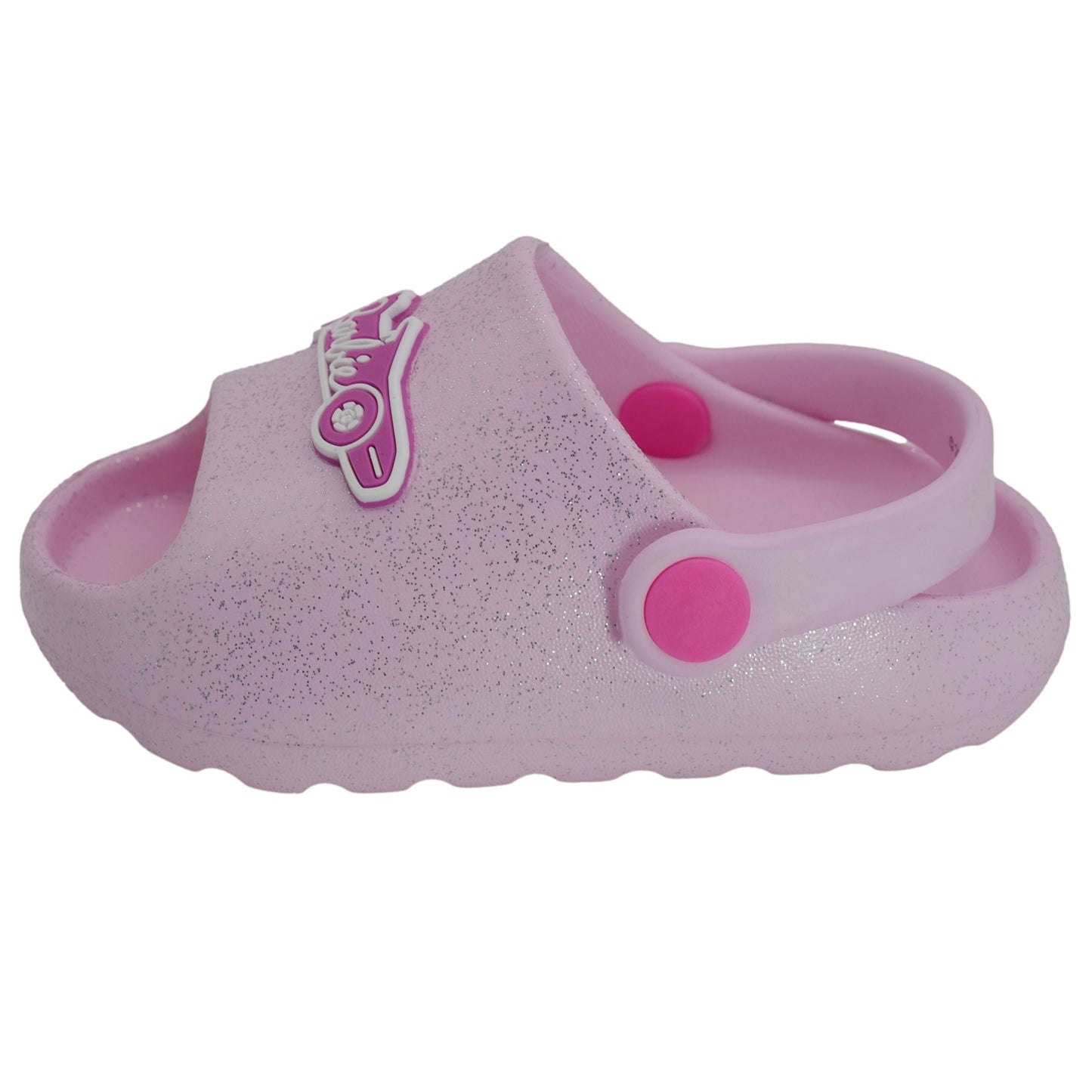 Barbie Toddler Girls' Cloud Slides - Barbie Light Pink Glitter