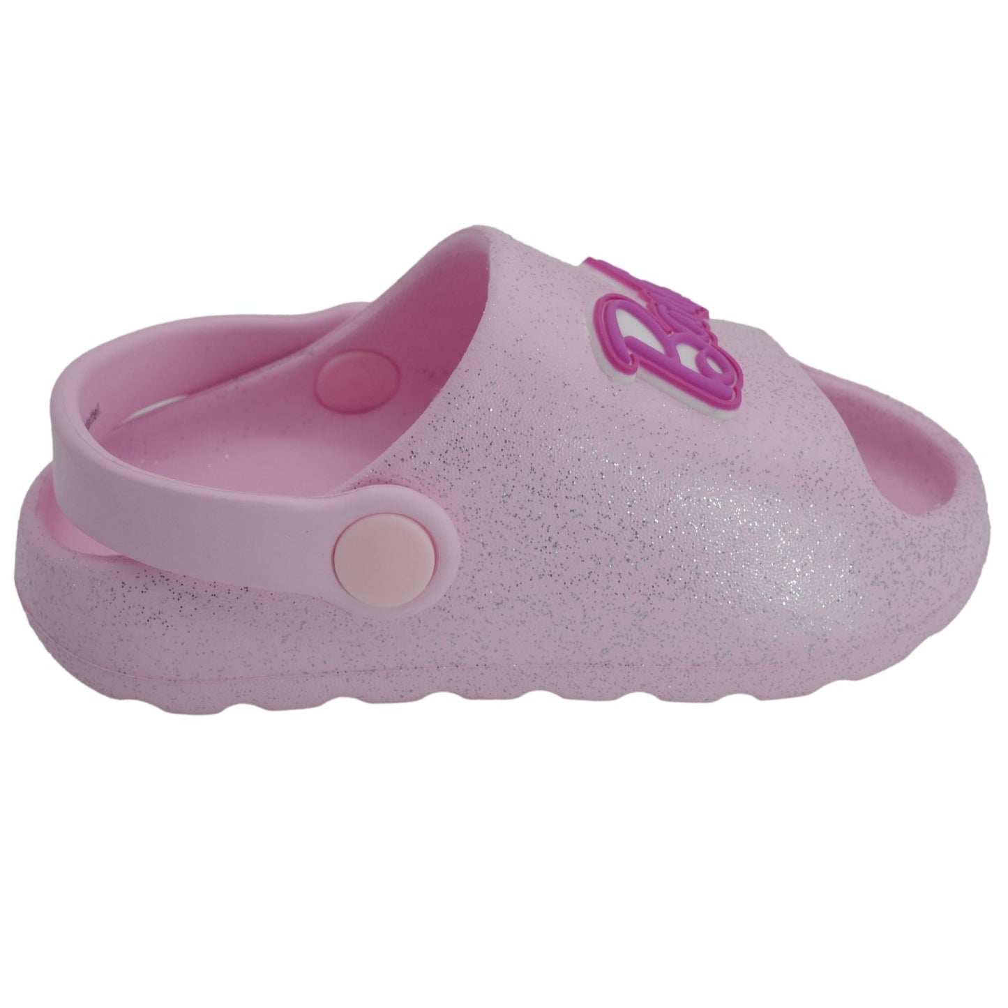 Barbie Toddler Girls' Cloud Slides - Light Pink Glitter