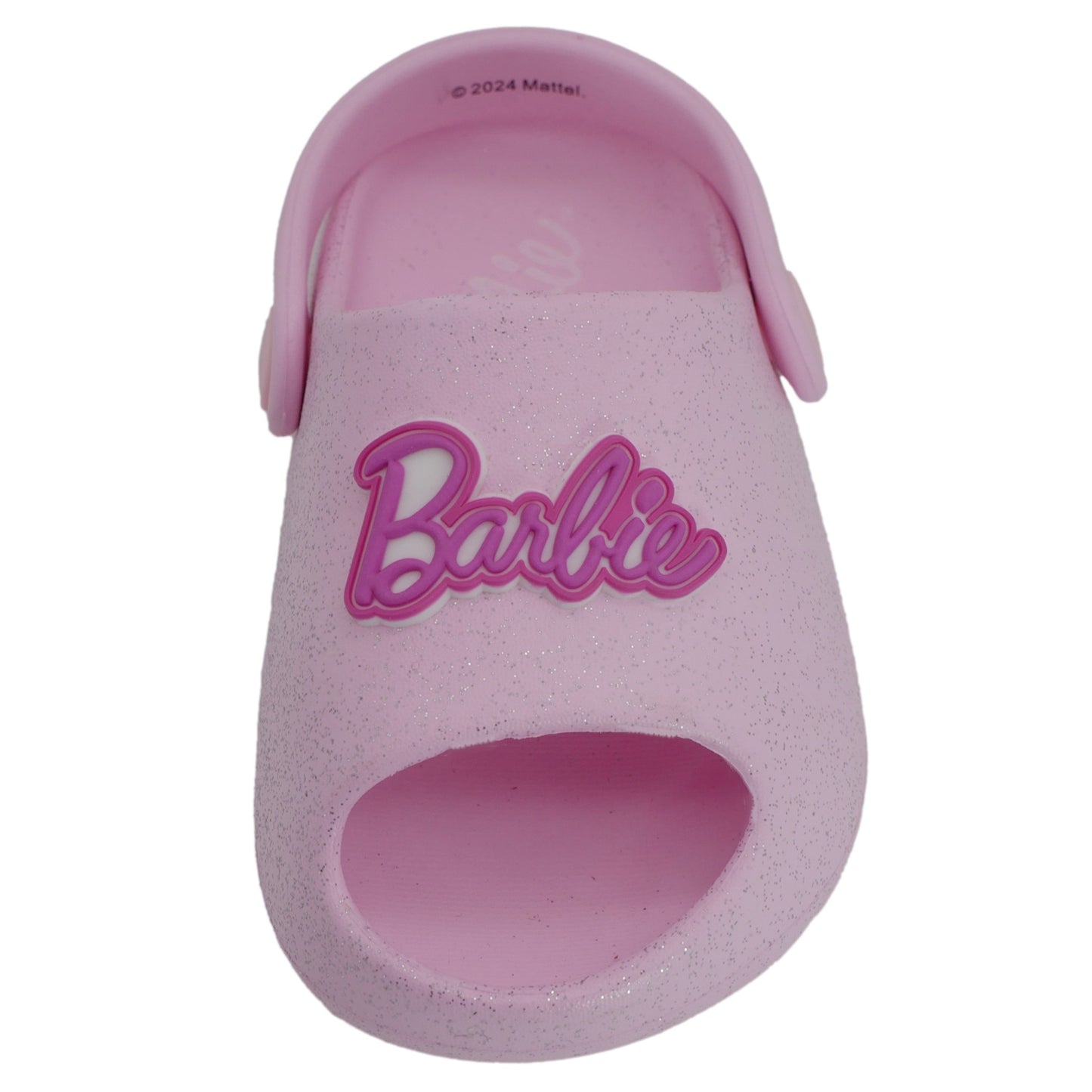 Barbie Toddler Girls' Cloud Slides - Light Pink Glitter