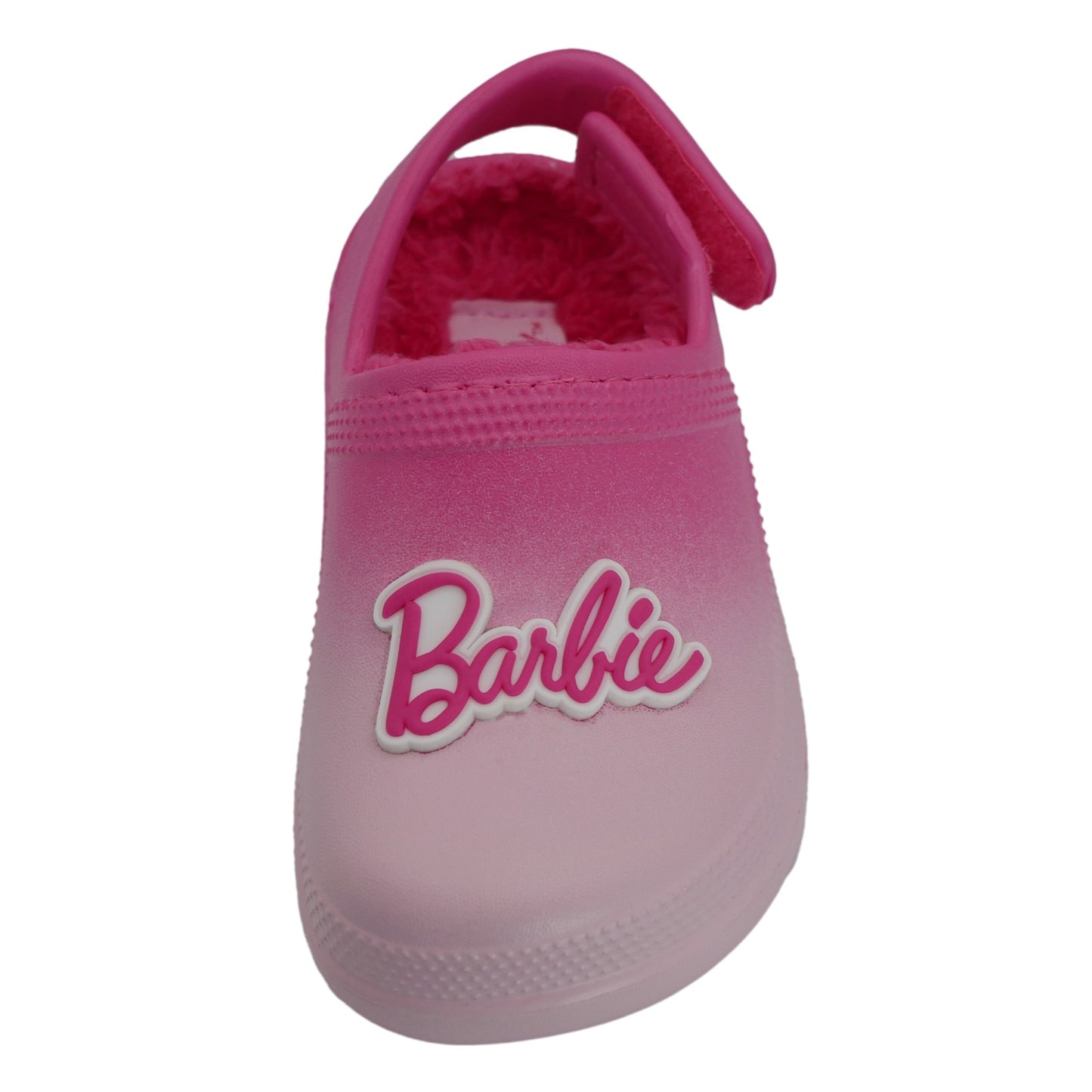 Barbie Toddler Girls' Faux Fur Lined Clogs with Adjustable Strap - Pink Ombre