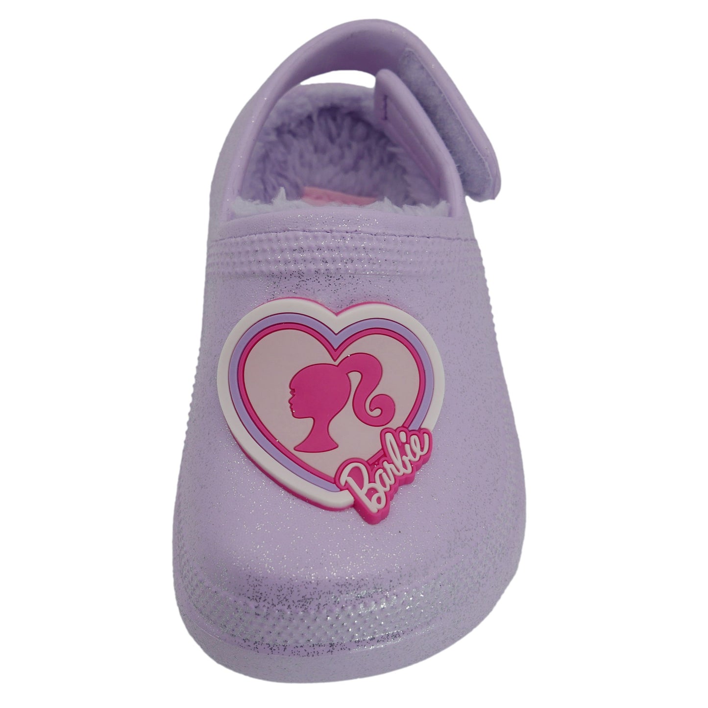 Barbie Toddler Girls' Faux Fur Lined Clogs with Adjustable Strap - Lilac