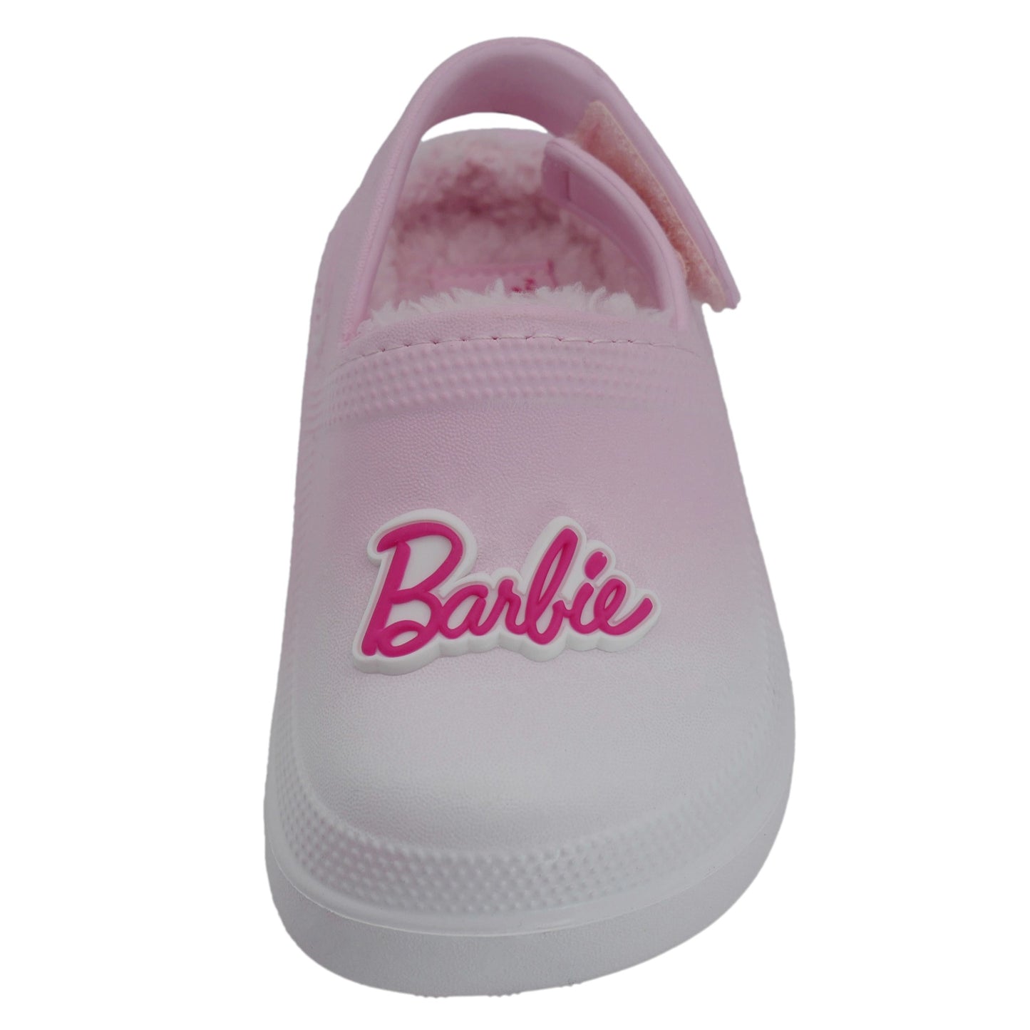 Barbie Toddler Girls' Faux Fur Lined Clogs with Adjustable Strap - Light Pink Ombre