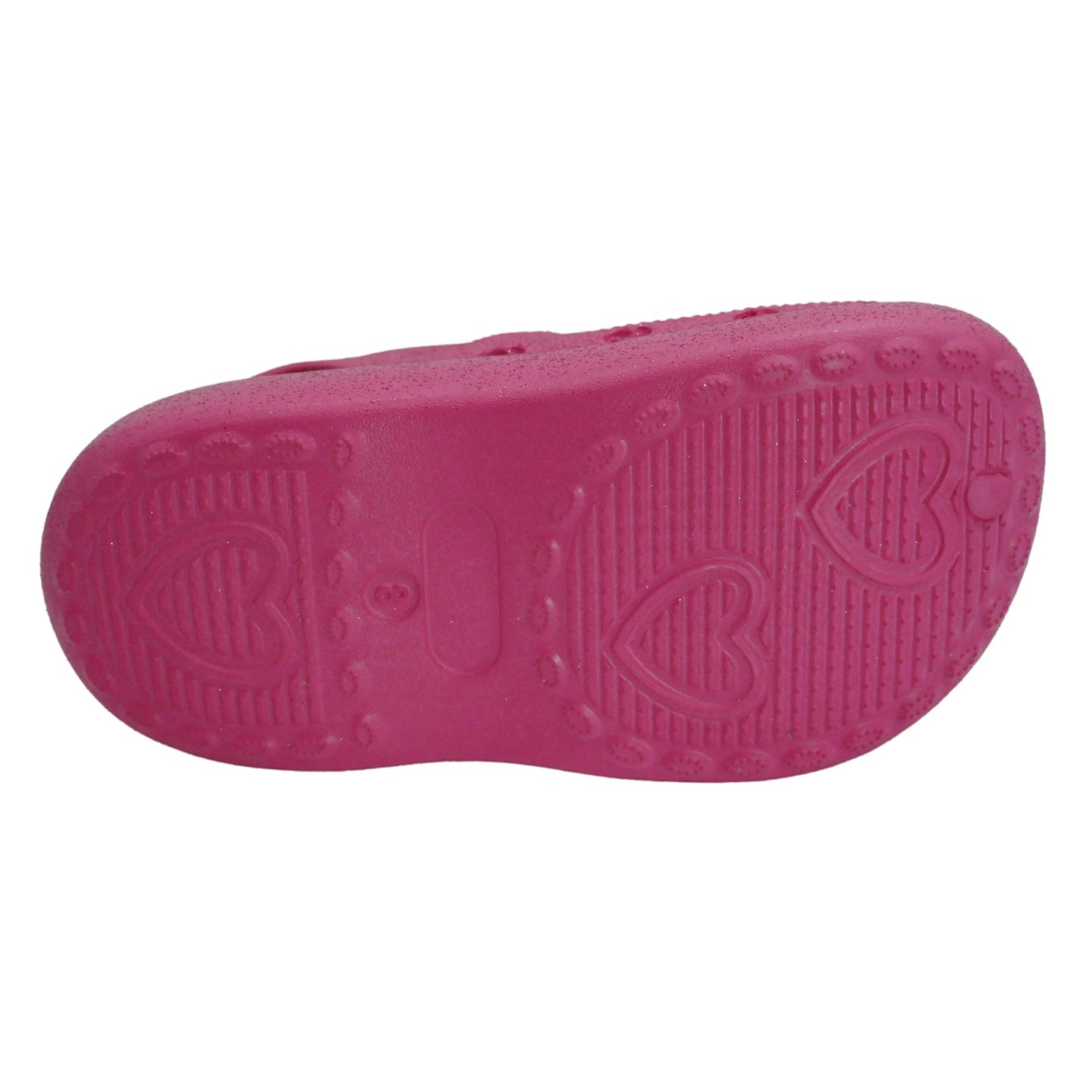 Barbie Toddler Girls' Clogs with Adjustable Strap - Hot Pink w/ Pink Glitter
