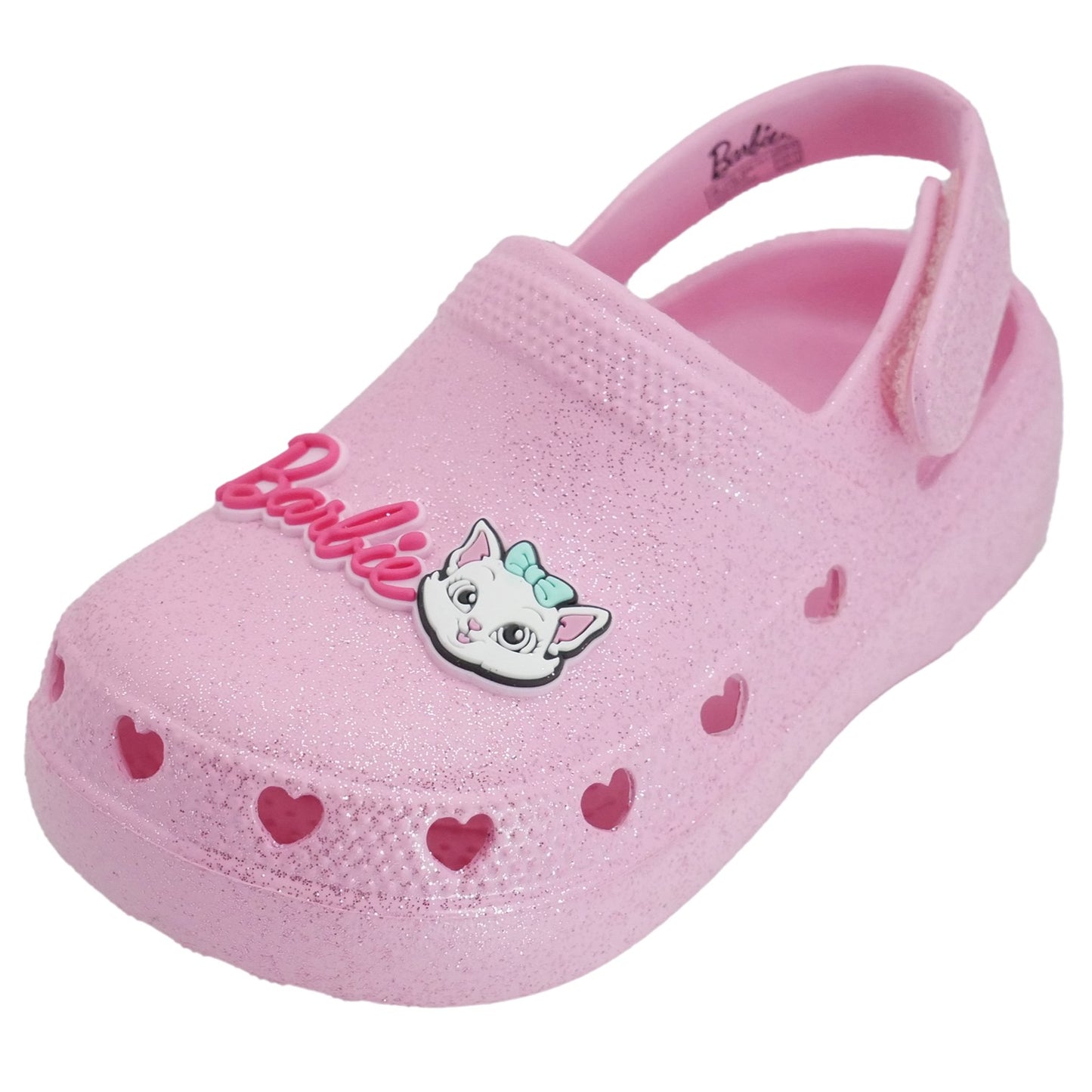 Barbie Toddler Girls' Clogs with Adjustable Strap - Medium Pink Glitter