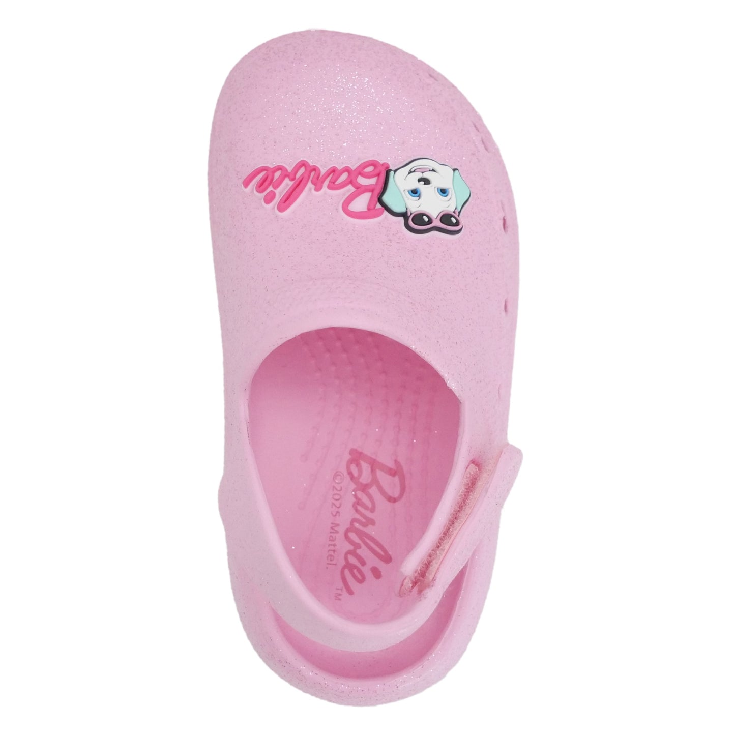 Barbie Toddler Girls' Clogs with Adjustable Strap - Medium Pink Glitter