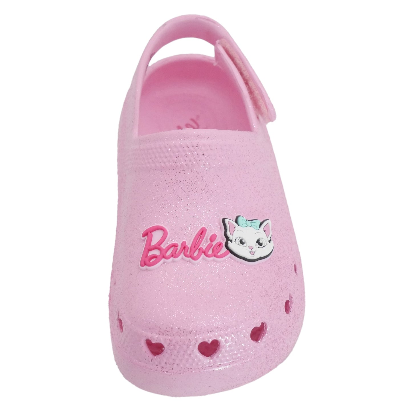 Barbie Toddler Girls' Clogs with Adjustable Strap - Medium Pink Glitter