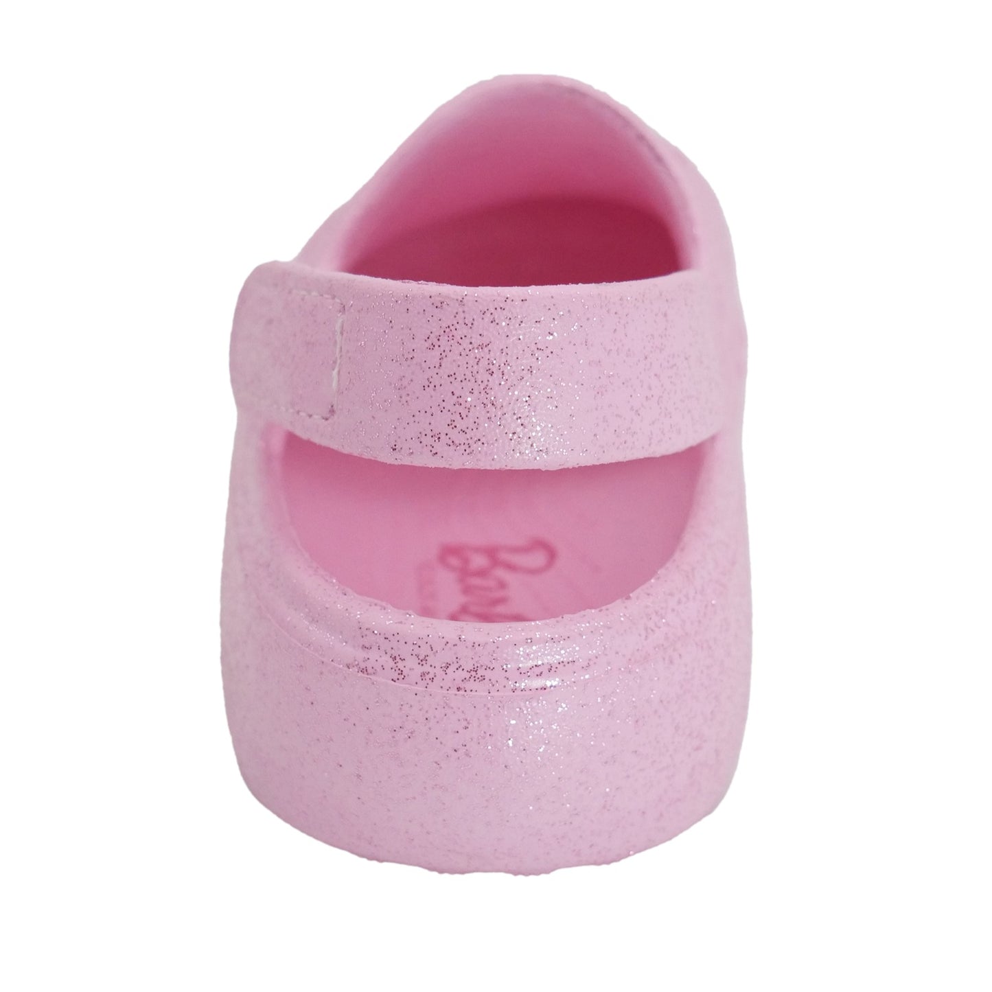 Barbie Toddler Girls' Clogs with Adjustable Strap - Medium Pink Glitter