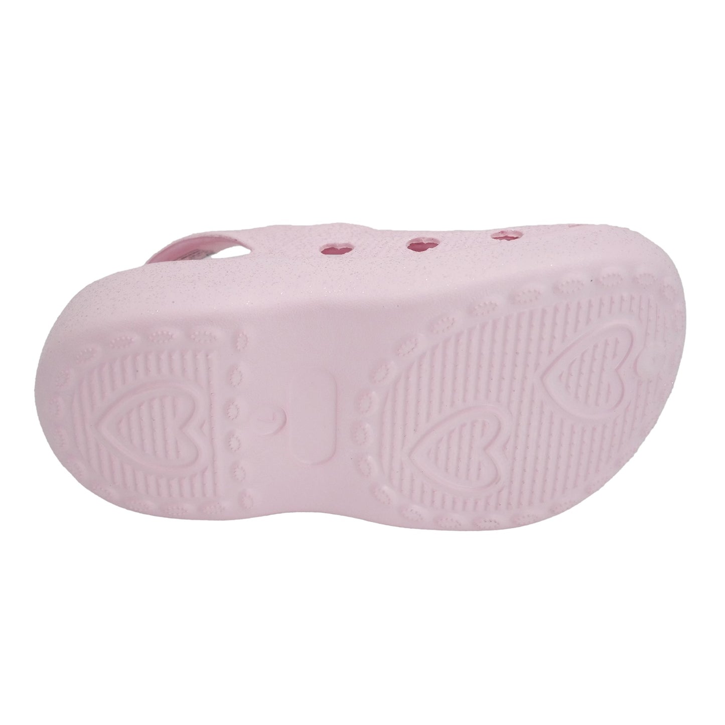 Barbie Toddler Girls' Clogs with Adjustable Strap - Light Pink Glitter w/ Barbie Unicorn Patch