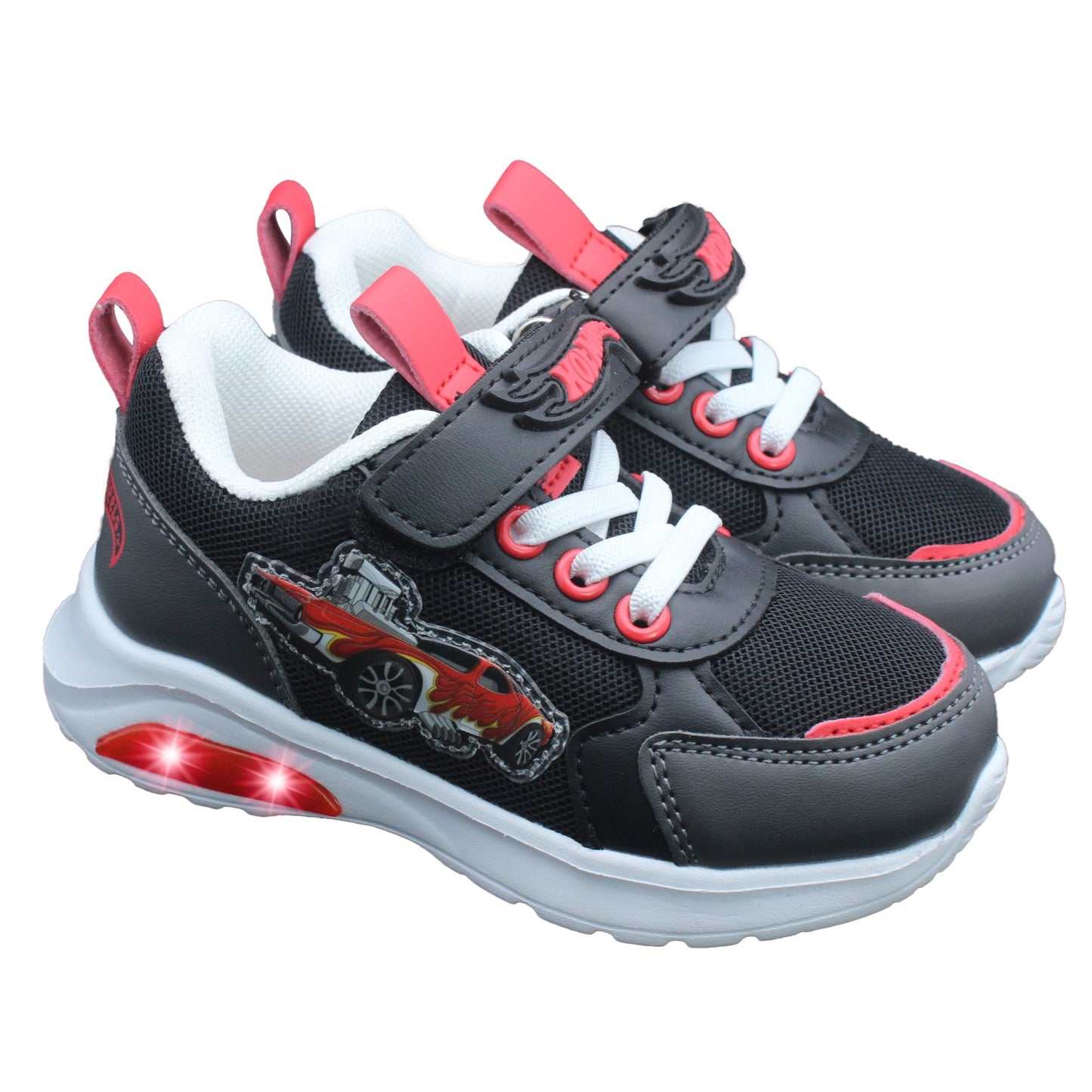 Hot Wheels Toddler Boys' Light-Up Sneakers - Black