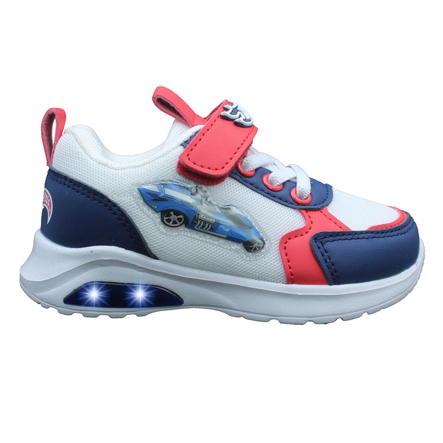 Hot Wheels Toddler Boys' Light-Up Sneakers - Blue & Red