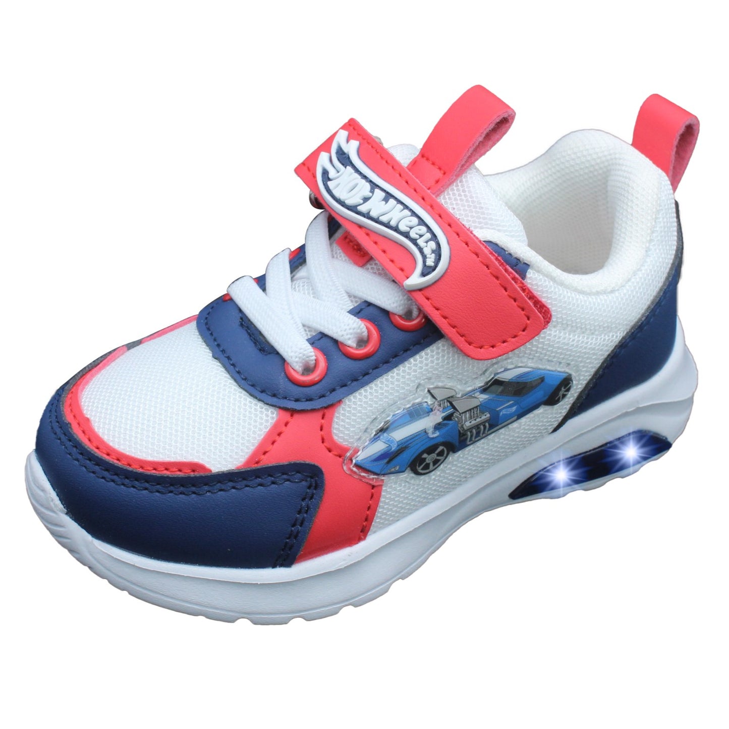 Hot Wheels Toddler Boys' Light-Up Sneakers - Blue & Red