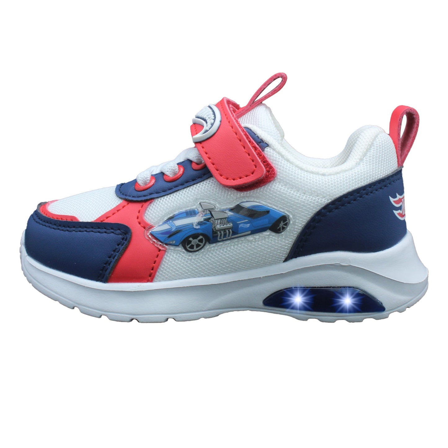 Hot Wheels Toddler Boys' Light-Up Sneakers - Blue & Red