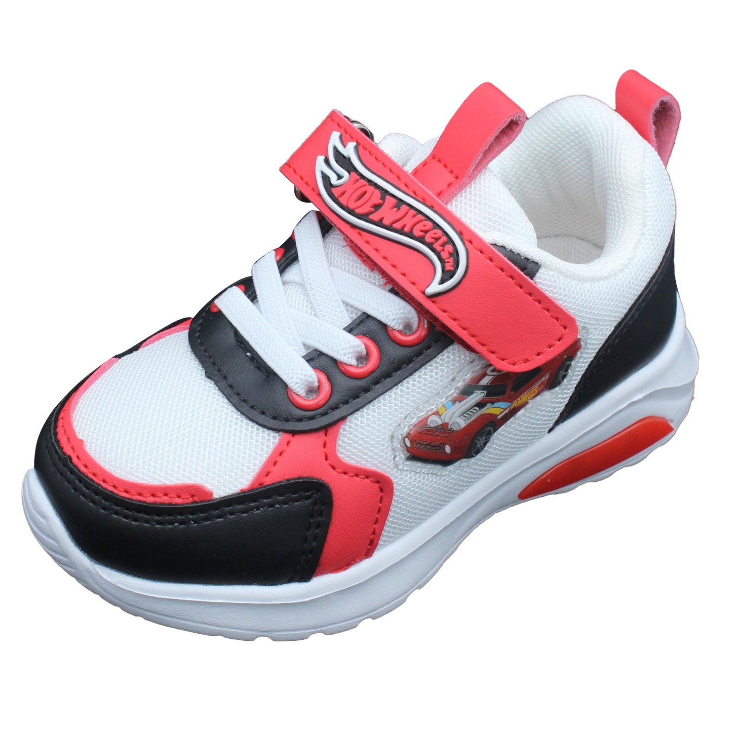 Hot Wheels Toddler Boys' Light-Up Sneakers - Black & Red