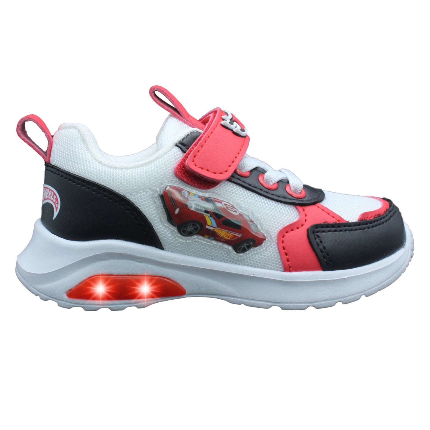Hot Wheels Toddler Boys' Light-Up Sneakers - Black & Red