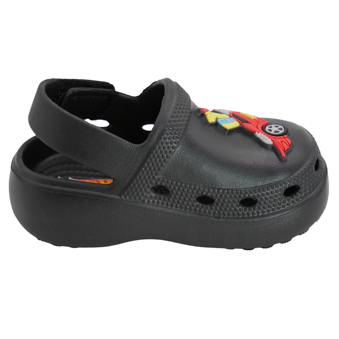 Hot Wheels Toddler Boys' Clogs with Adjustable Strap - Black