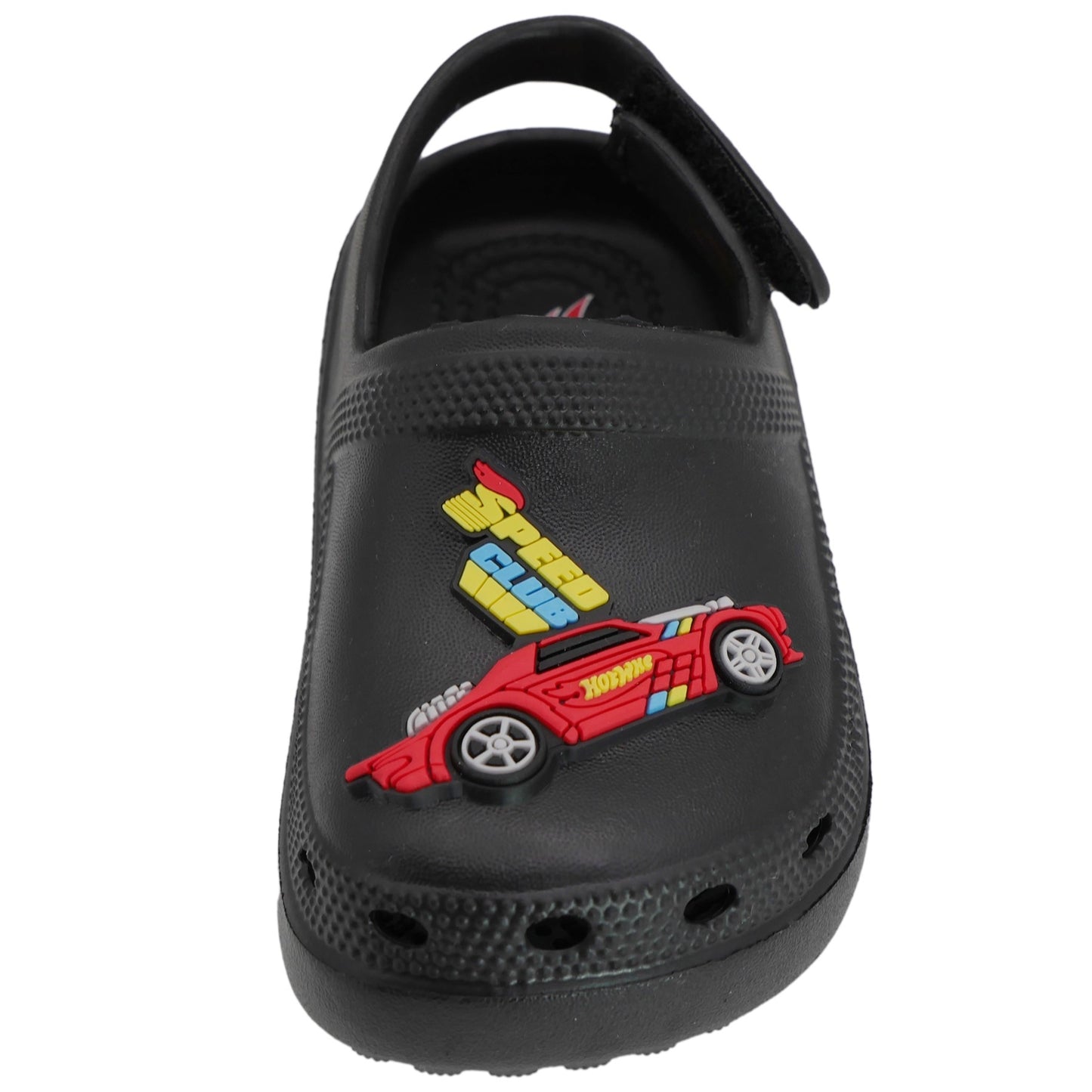 Hot Wheels Toddler Boys' Clogs with Adjustable Strap - Black