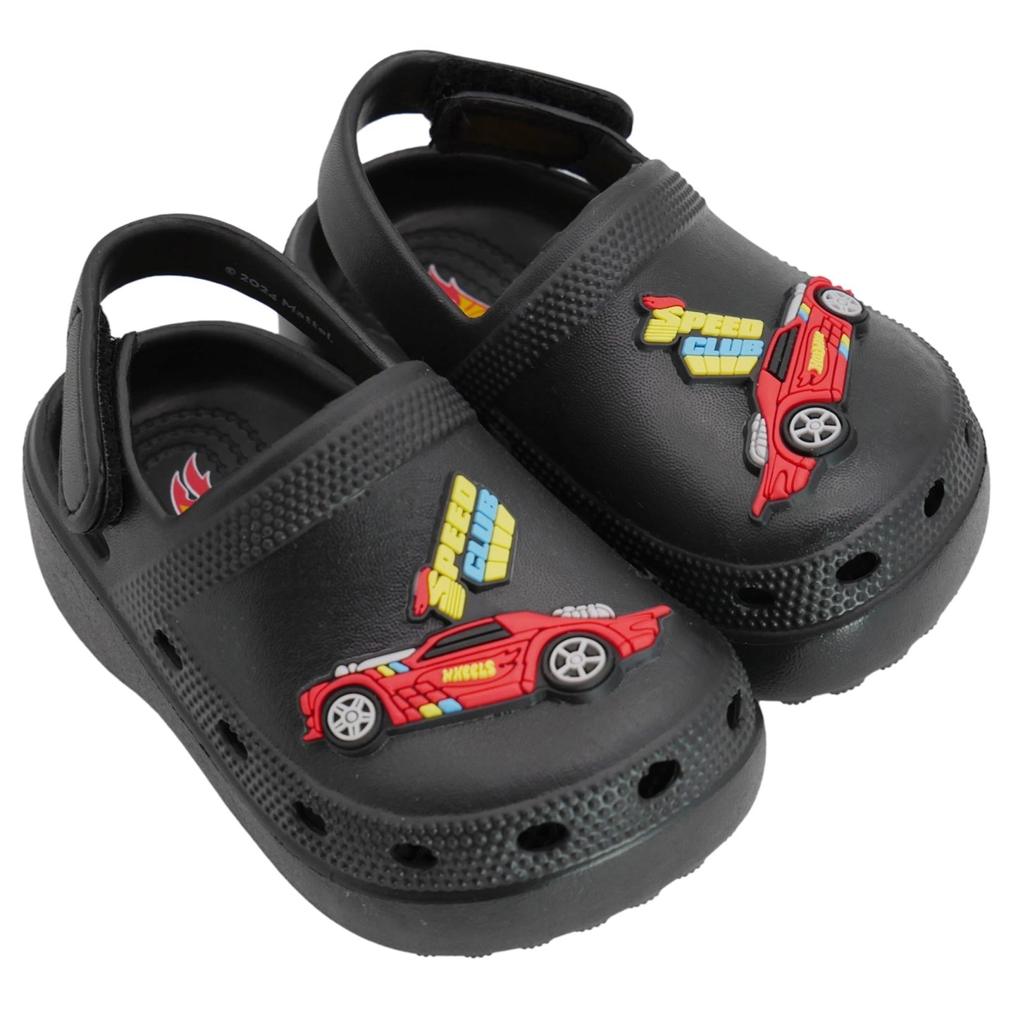 Hot Wheels Toddler Boys' Clogs with Adjustable Strap - Black